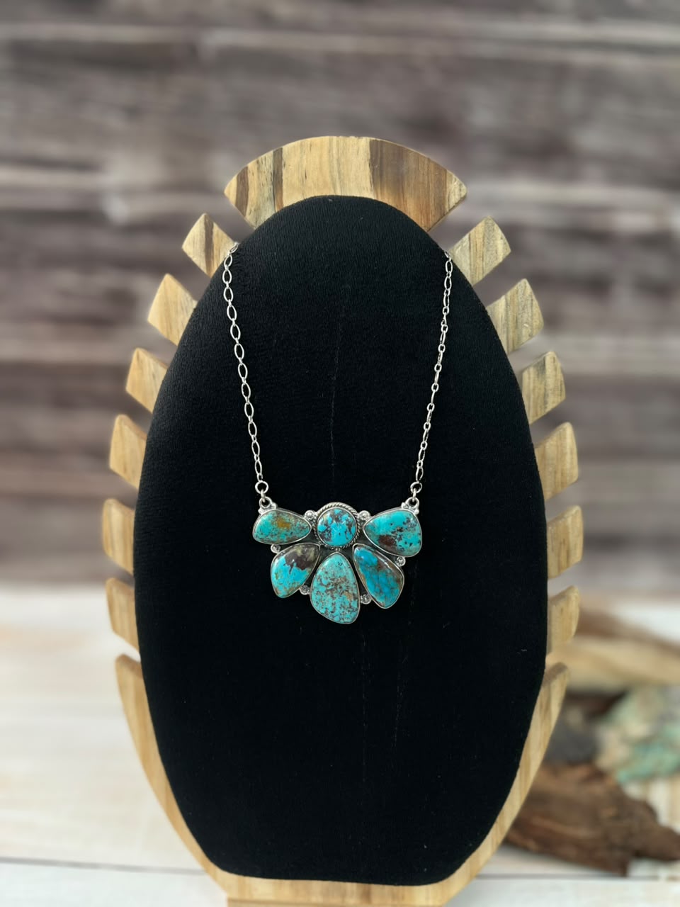 Handmade Sterling Silver Sierra Nevada Necklace Signed Nizhoni