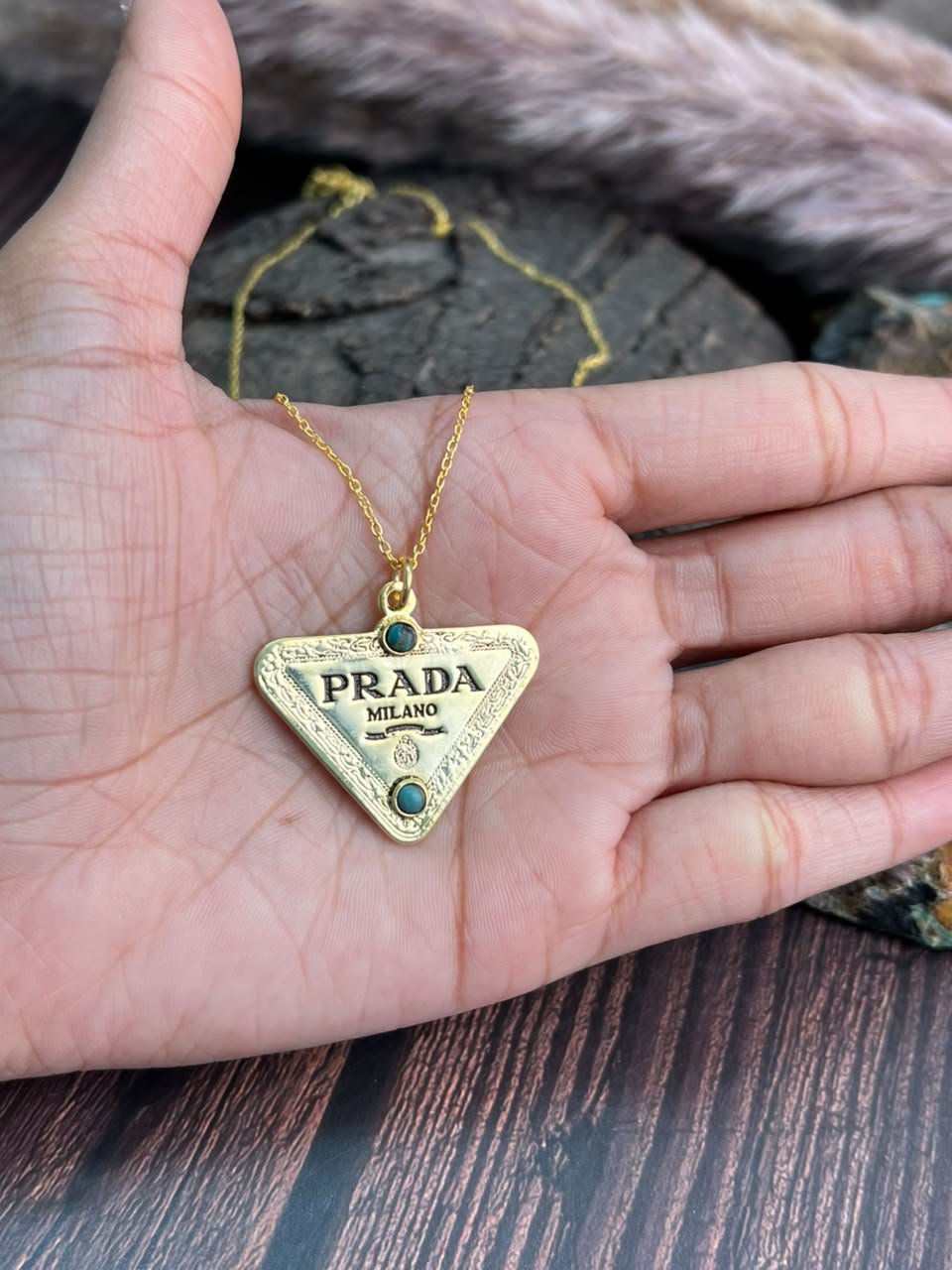 “The Golden Collection” Handmade Gold-Plated Kingman Turquoise Boujee Necklace Signed Nizhoni