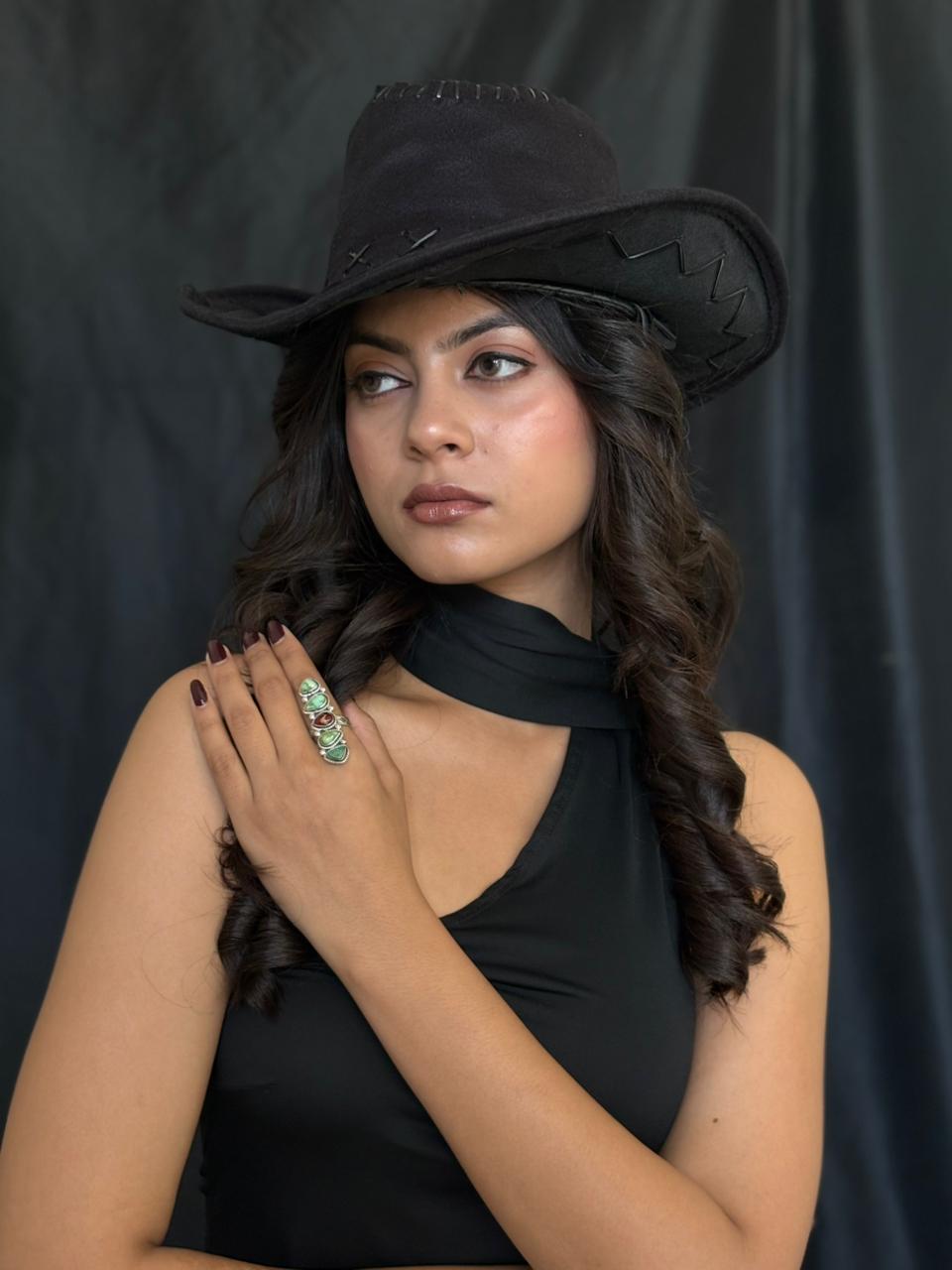 Handmade Sterling Silver Dahlia Rose With Emerald Valley Turquoise Ring "Signed Nizhoni"