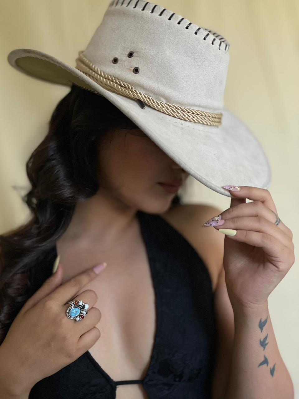 Handmade Sterling Silver Canyon Sunset Collection: Golden Hills Turquoise with White Buffalo and Carnelian Adjustable Ring "Signed Nizhoni"