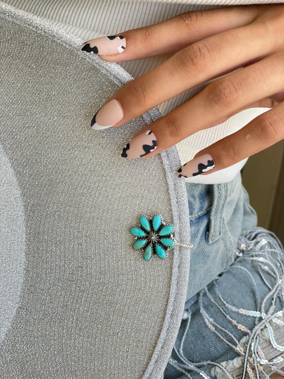 Handmade Sterling Silver Kingman Turquoise Hat Pin "Signed Nizhoni"