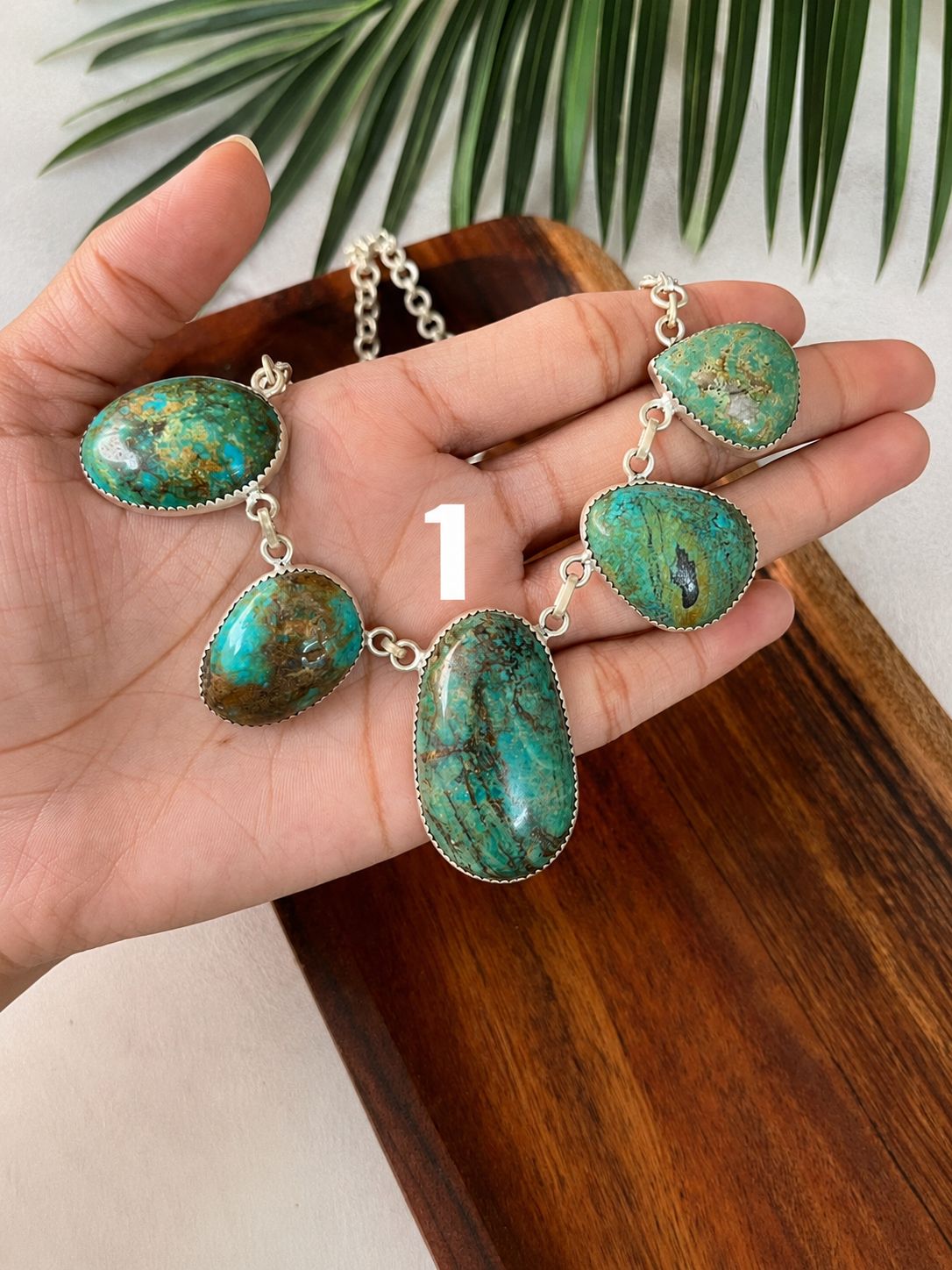 Handmade Sterling Silver Royston Turquoise Collection: Necklace "Signed Nizhoni"