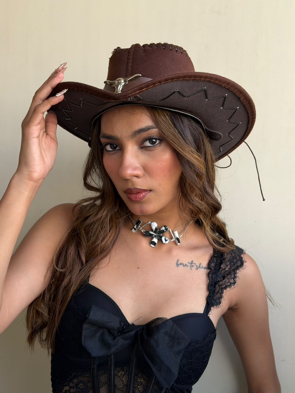 Handmade Sterling Silver White Buffalo Choker Necklace Signed Nizhoni