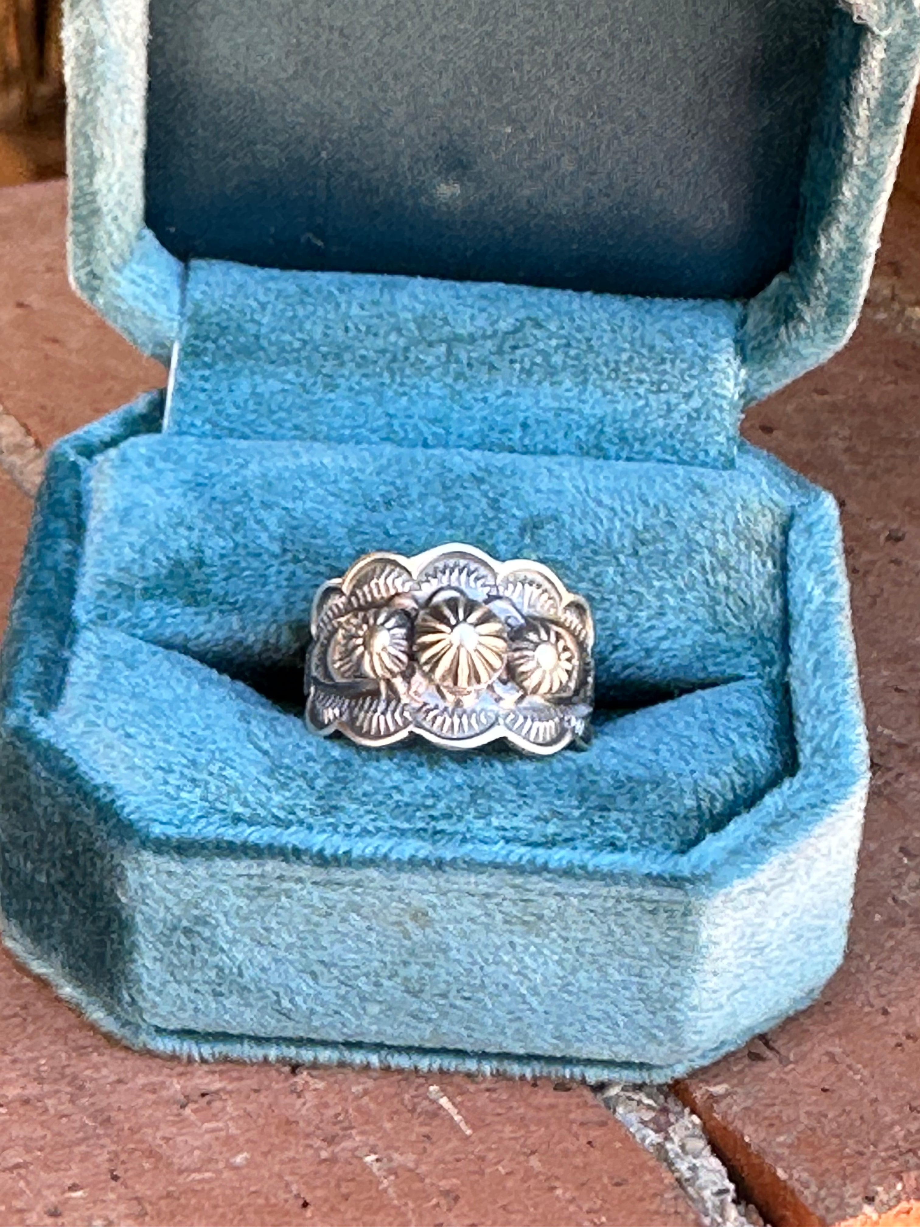 The Cassidy Sterling Flower Cigar Band Ring