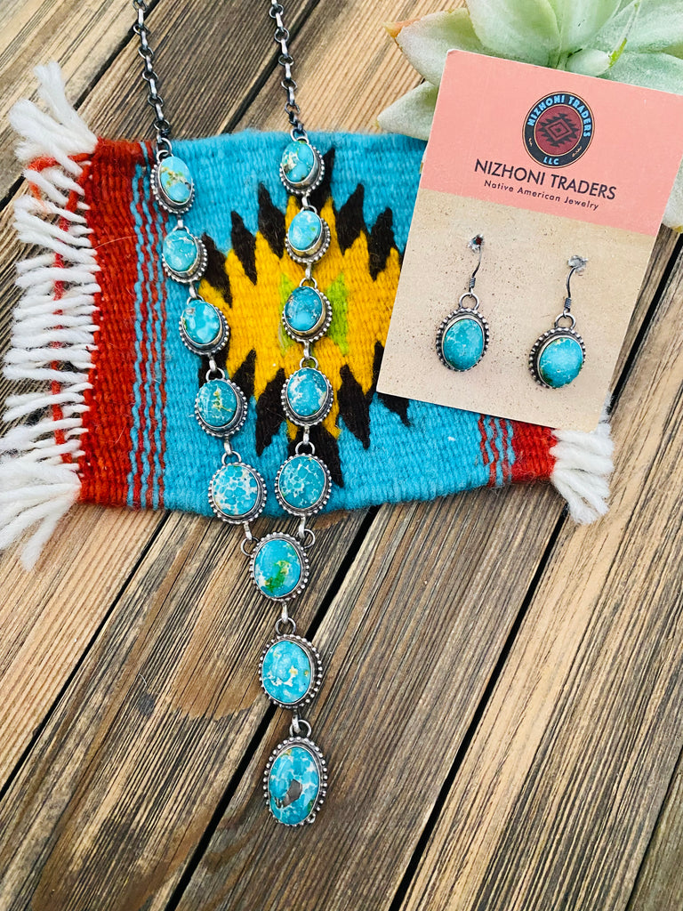 The White Water Turquoise Lariat Necklace Set – Calli Co.