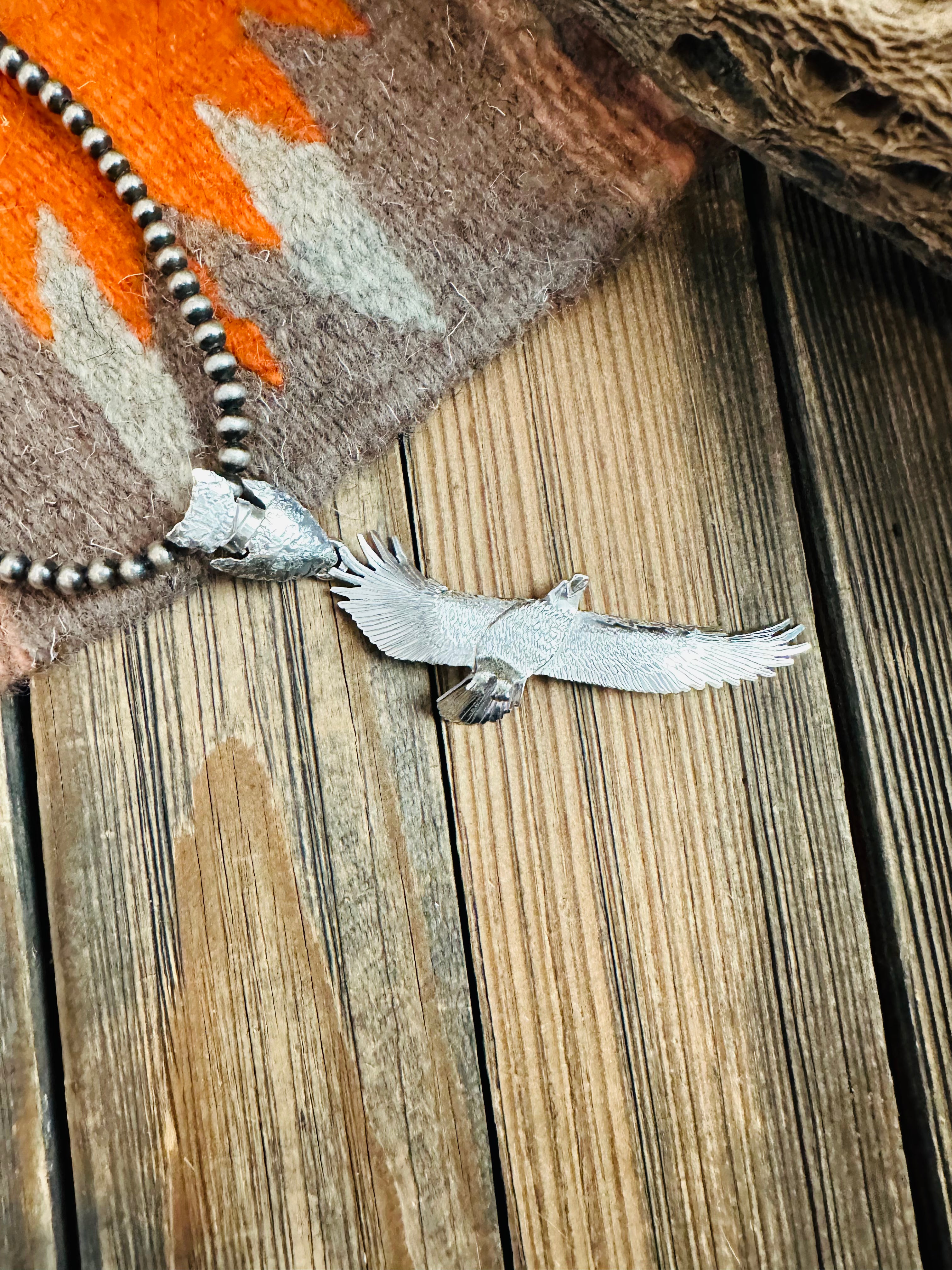 Navajo Sterling Silver Eagle Pendant