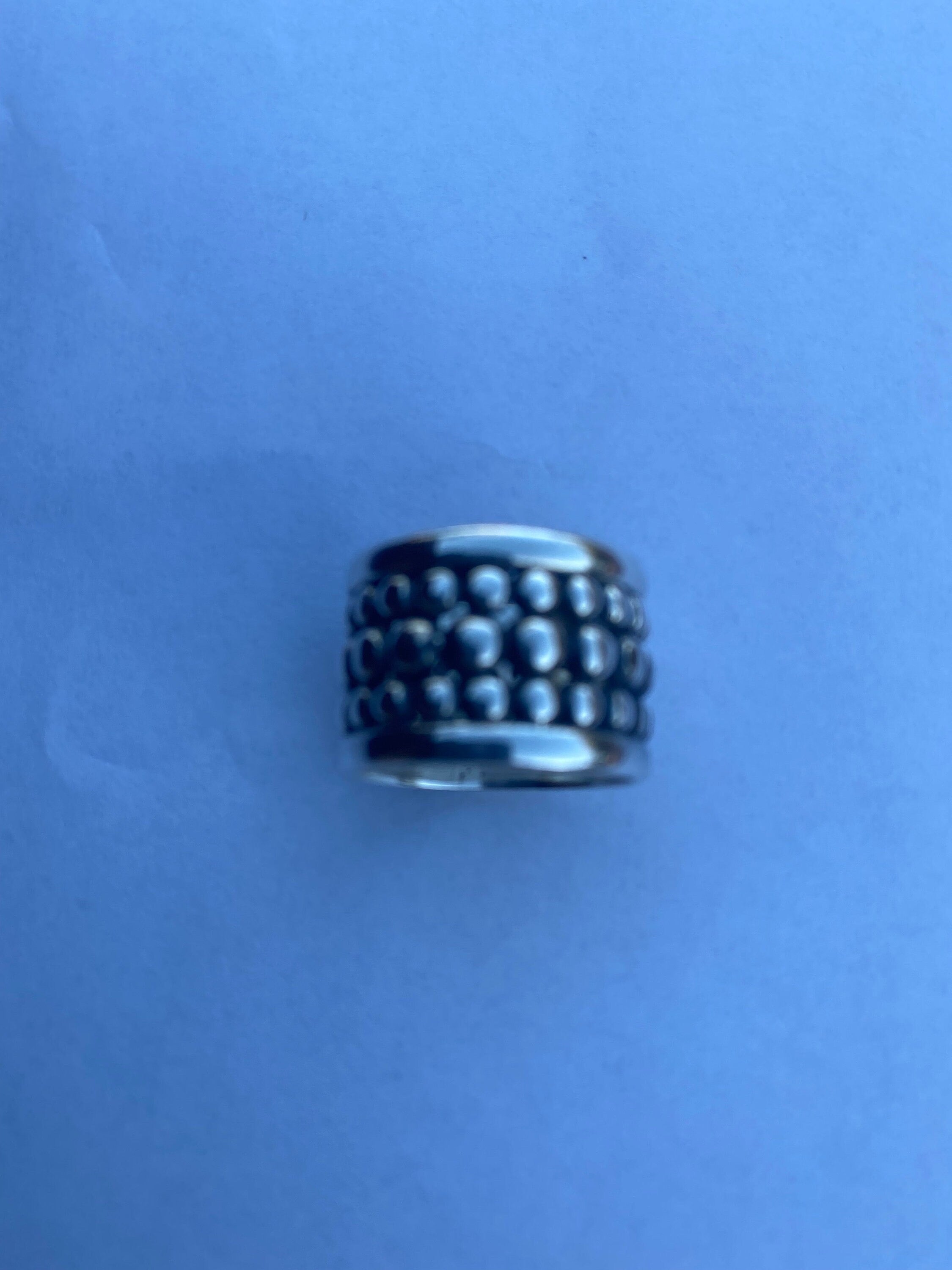 Handmade Sterling Silver Ball Cigar Band Ring