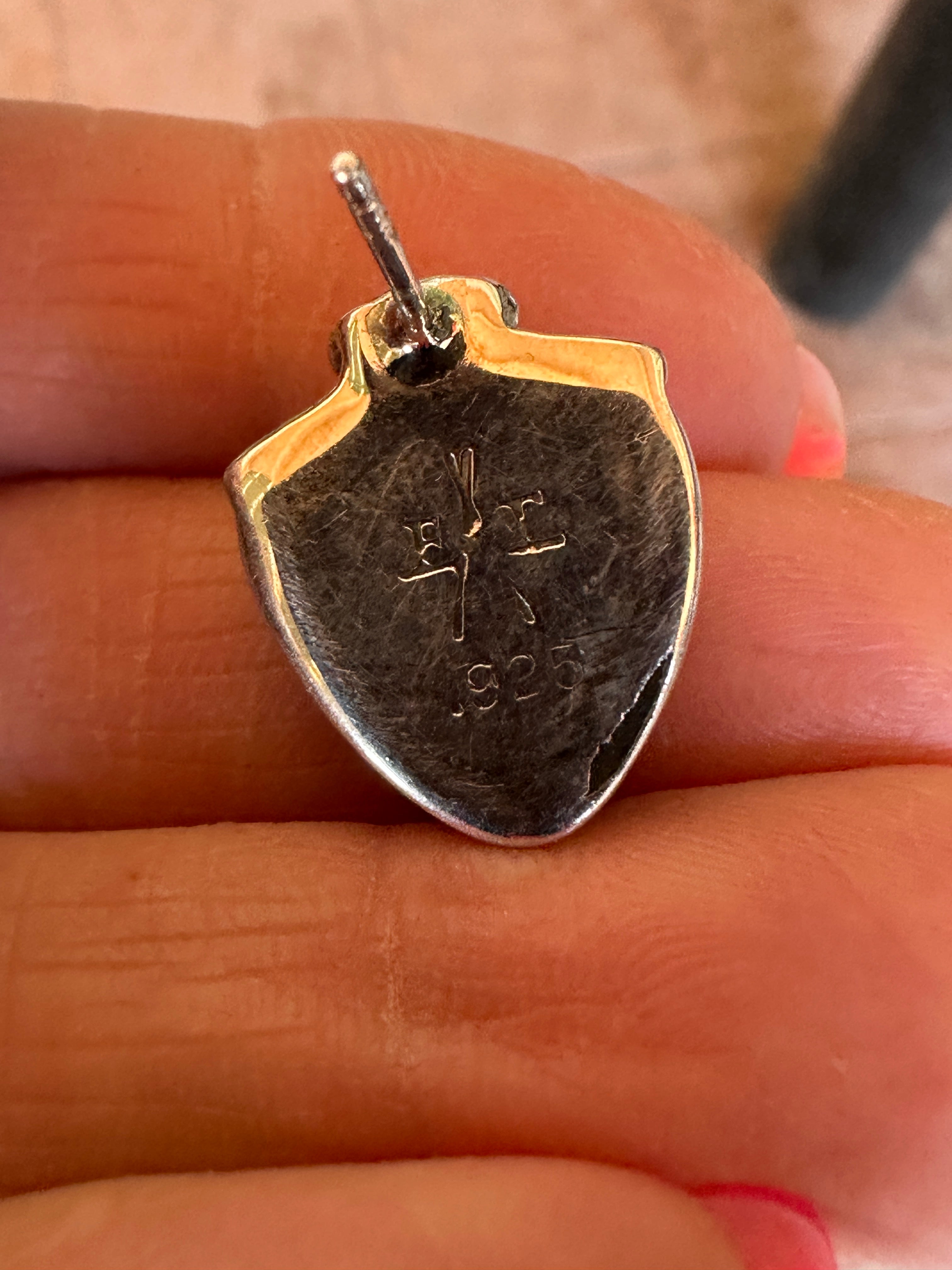 Handcrafted Lapis, Turquoise, Blue Triangle Berry Earrings