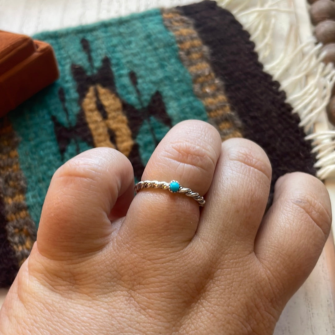 “The Dainty” Navajo Sterling Silver & Turquoise Ring