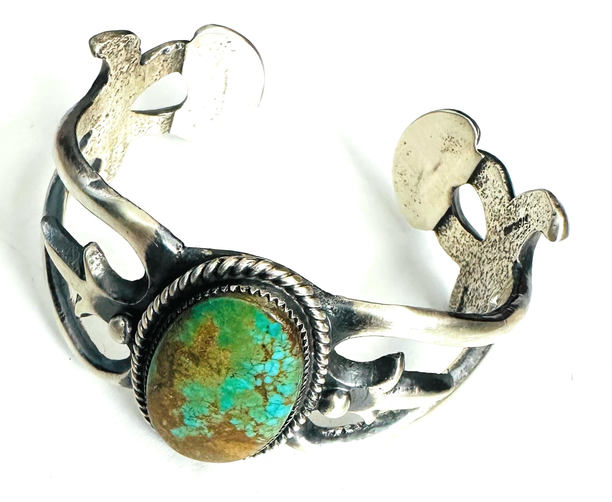 Navajo Old Pawn Royston Turquoise & Sterling Silver Cuff Bracelet