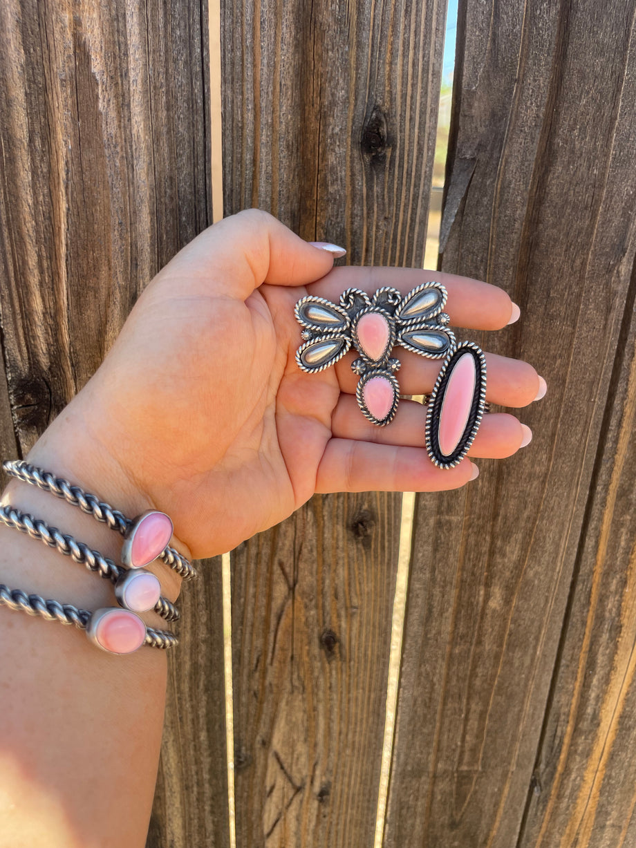 Pink Conch Heart Ring by Southwest Indian Foundation