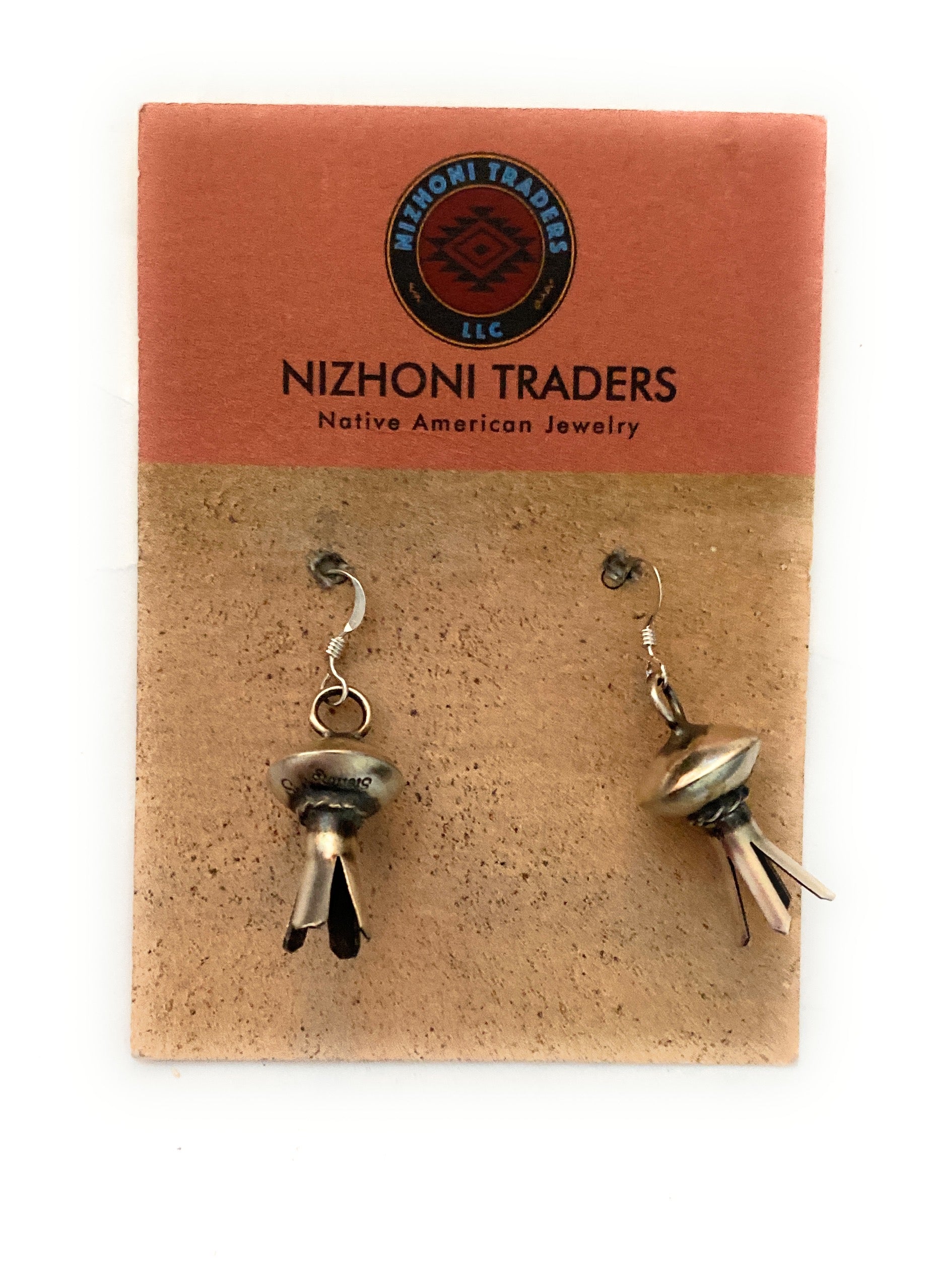 Navajo Sterling Silver Blossom Dangles Signed