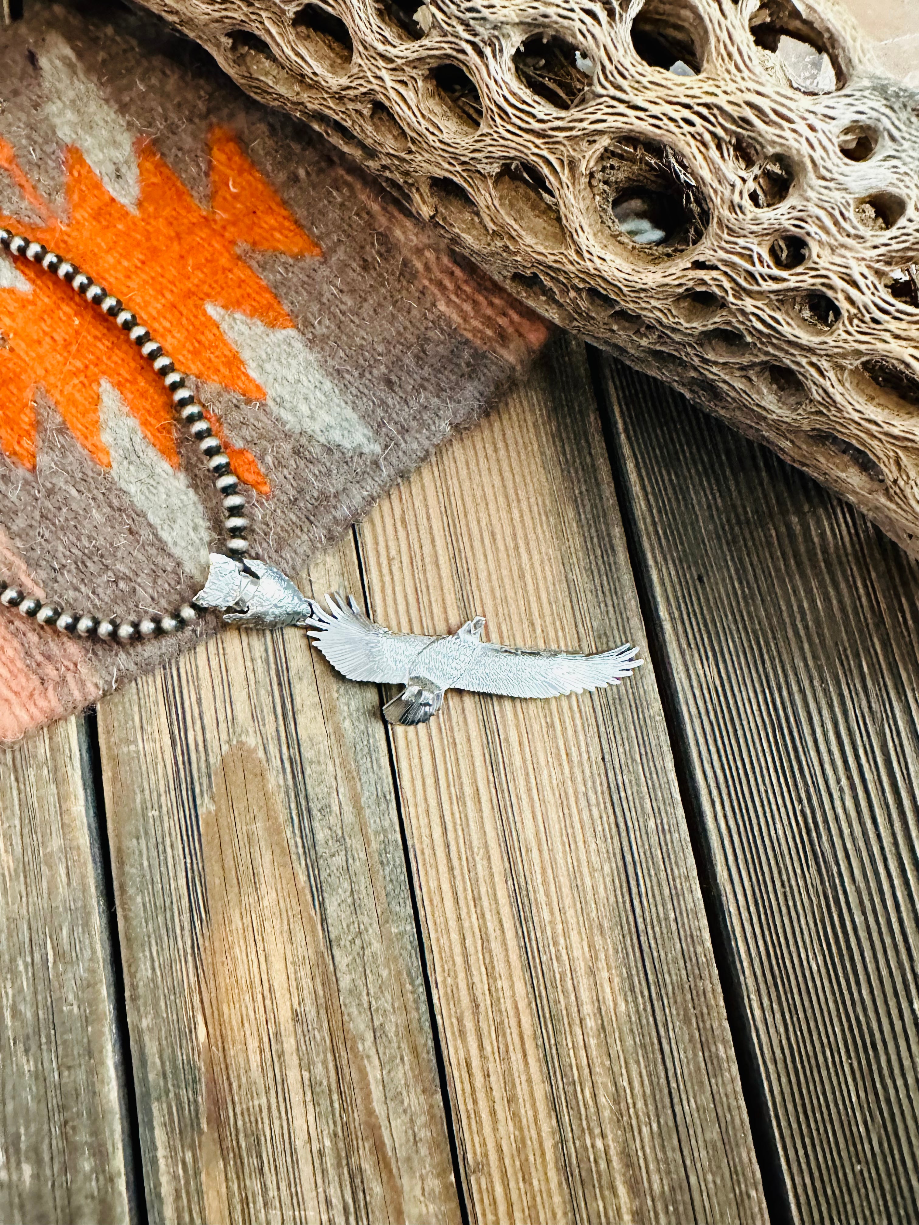 Navajo Sterling Silver Eagle Pendant