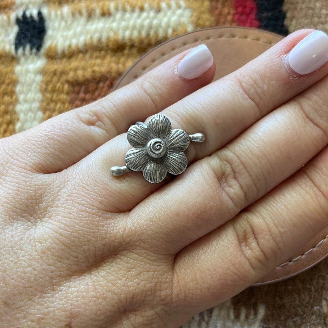 “The Bloom” Handmade Sterling Silver Ring Size 7