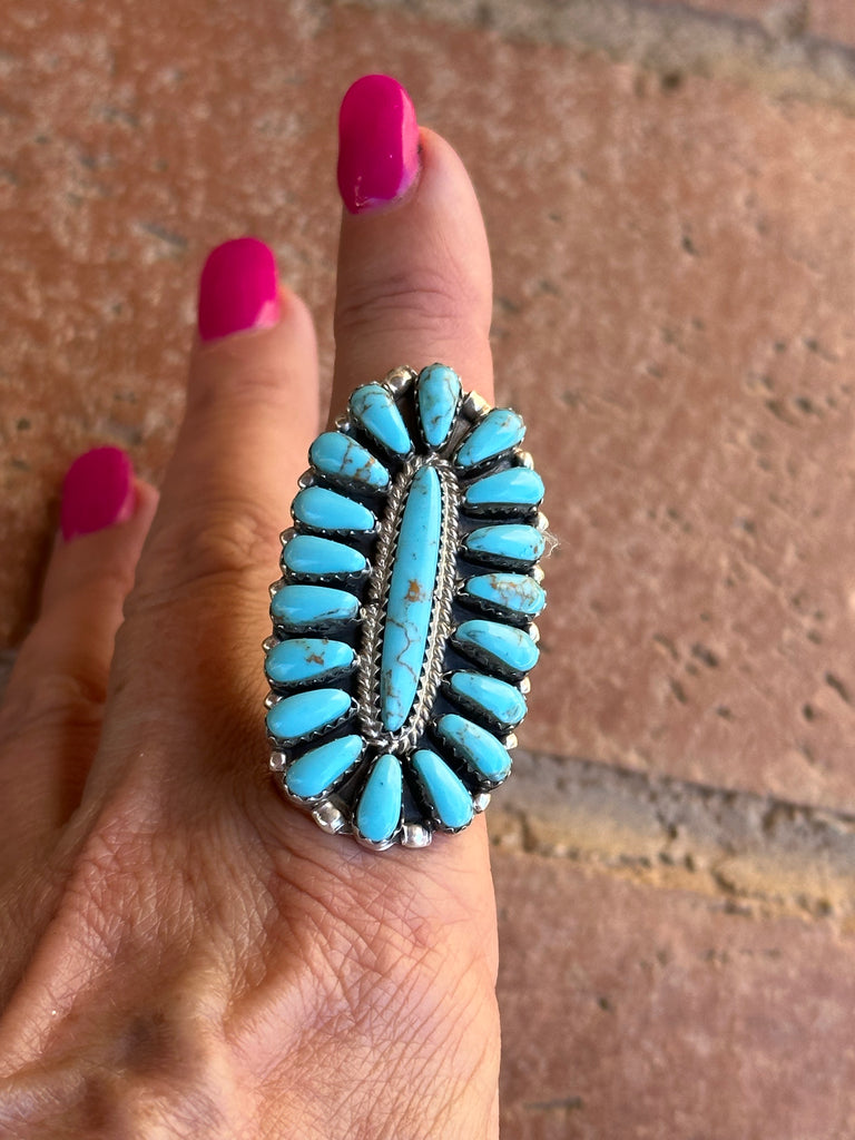 Turquoise discount cluster ring