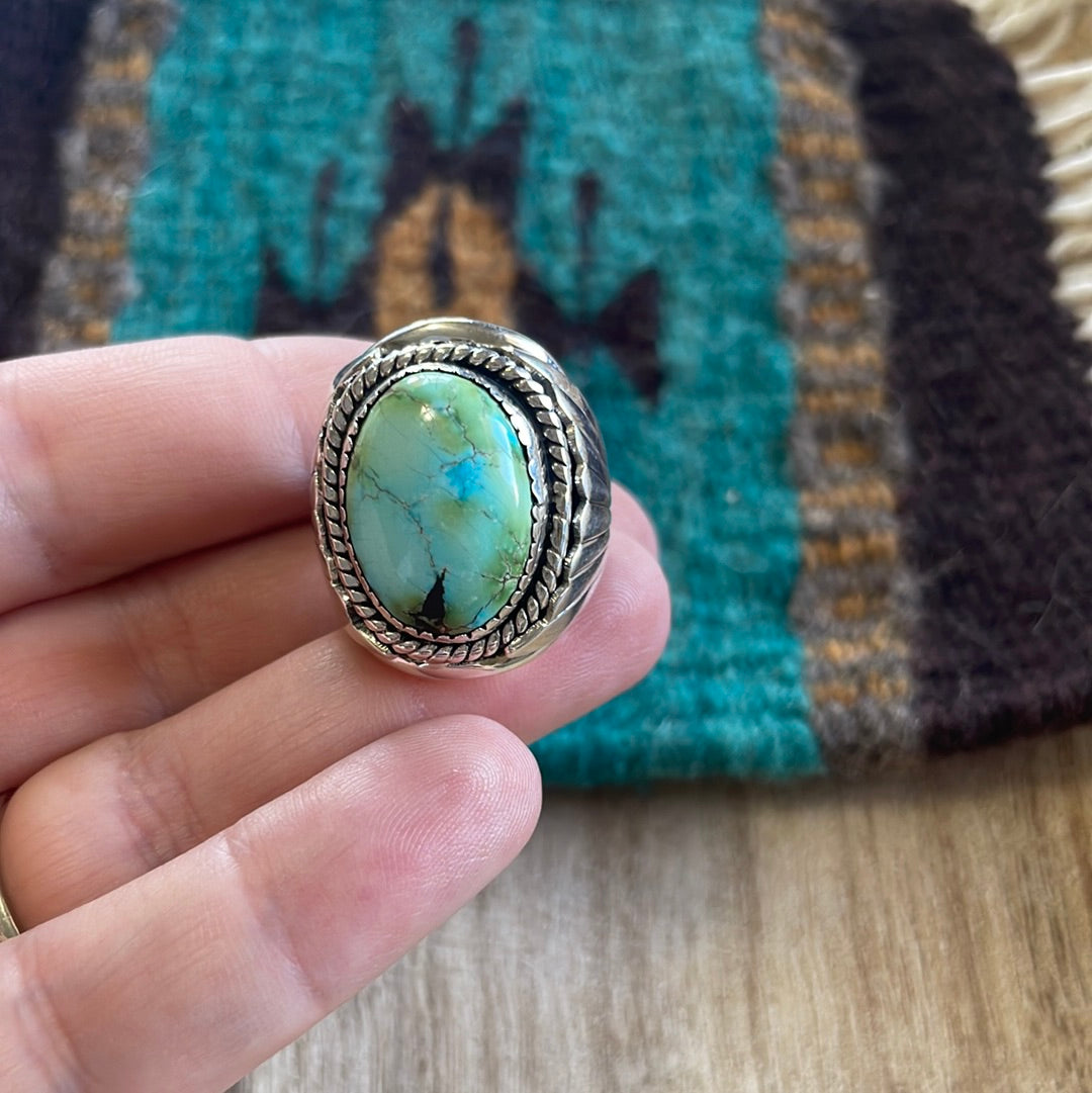 Navajo Sterling Turquoise Ring Size 6.5