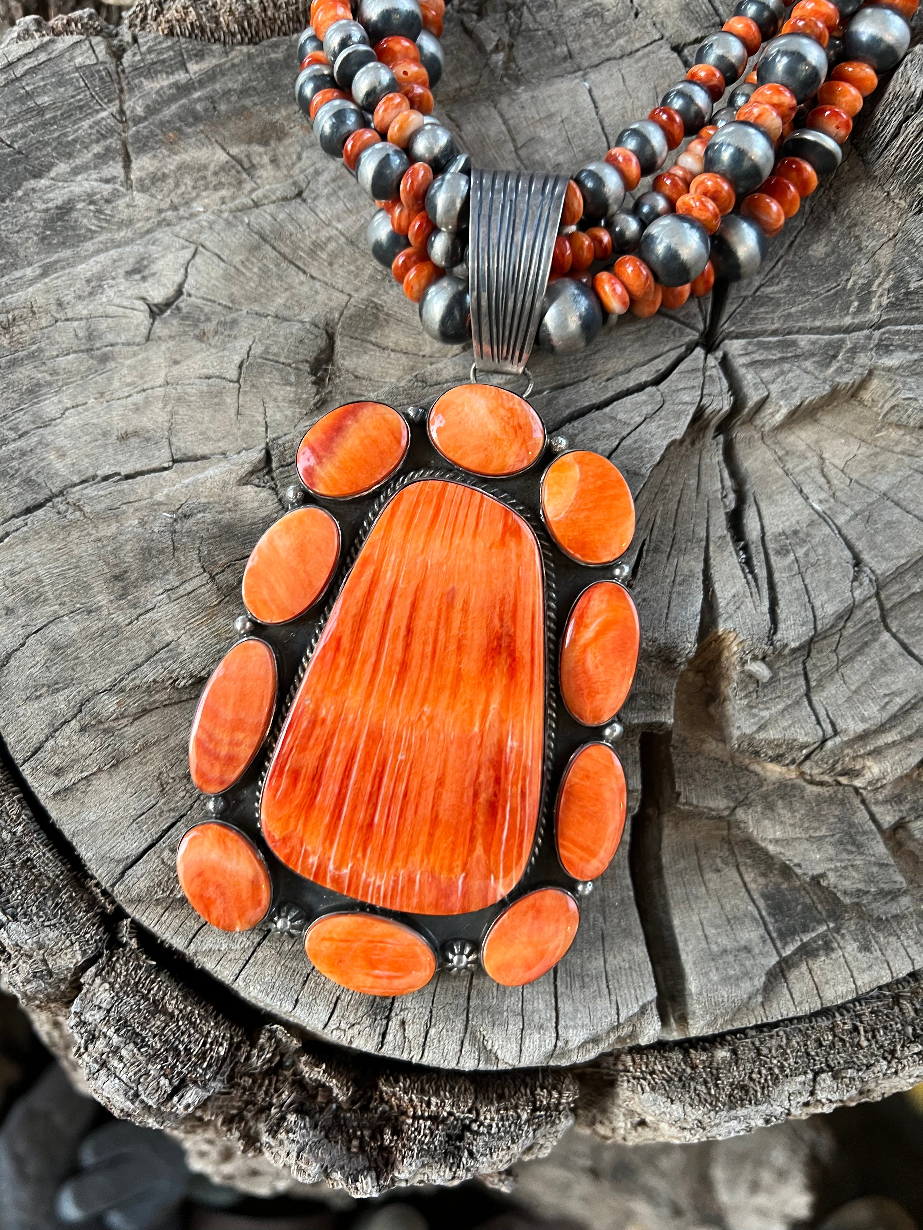 Spiny Oyster Statement Necklace by LaRose Ganadonegro, Geneva Apachito & Marilyn Platero