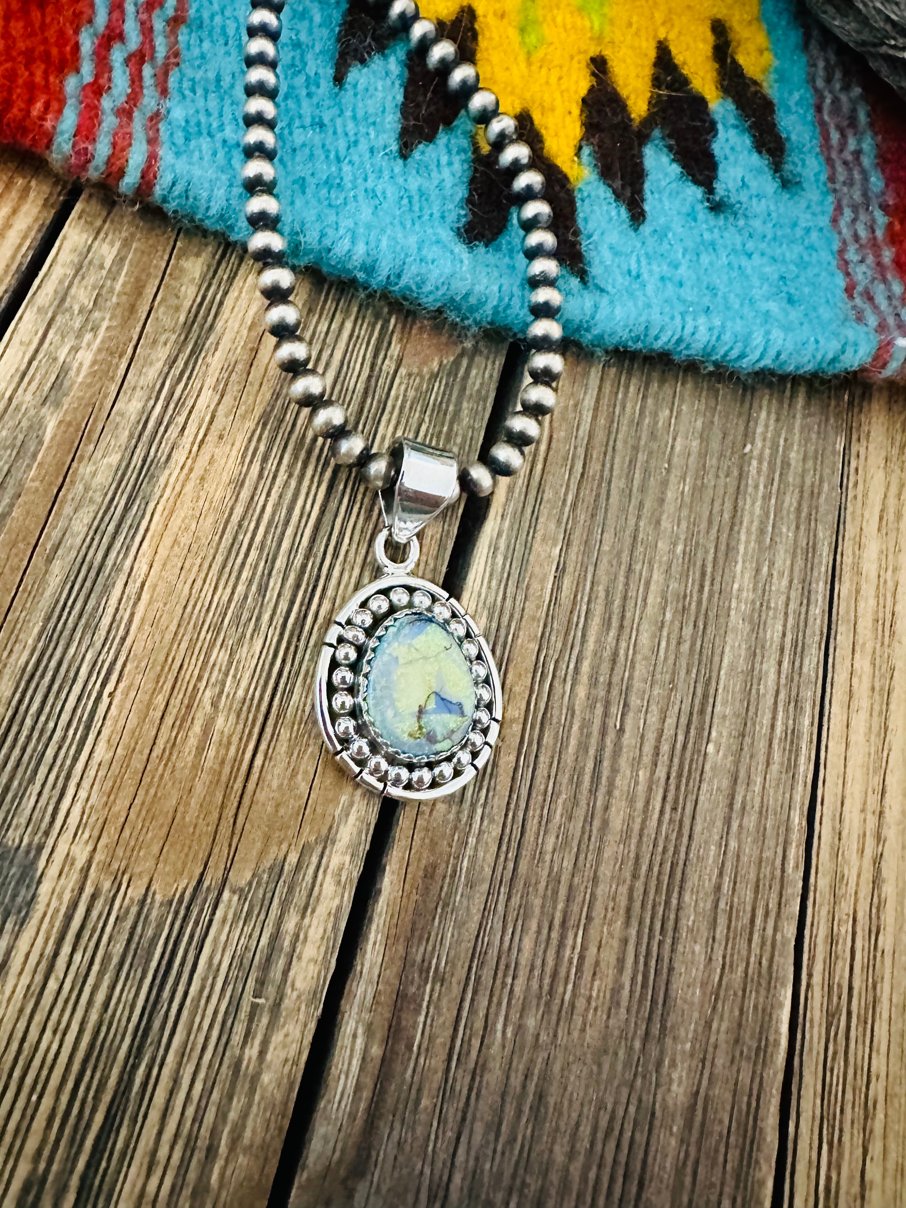 Handmade Sterling Silver & Opal Pendant