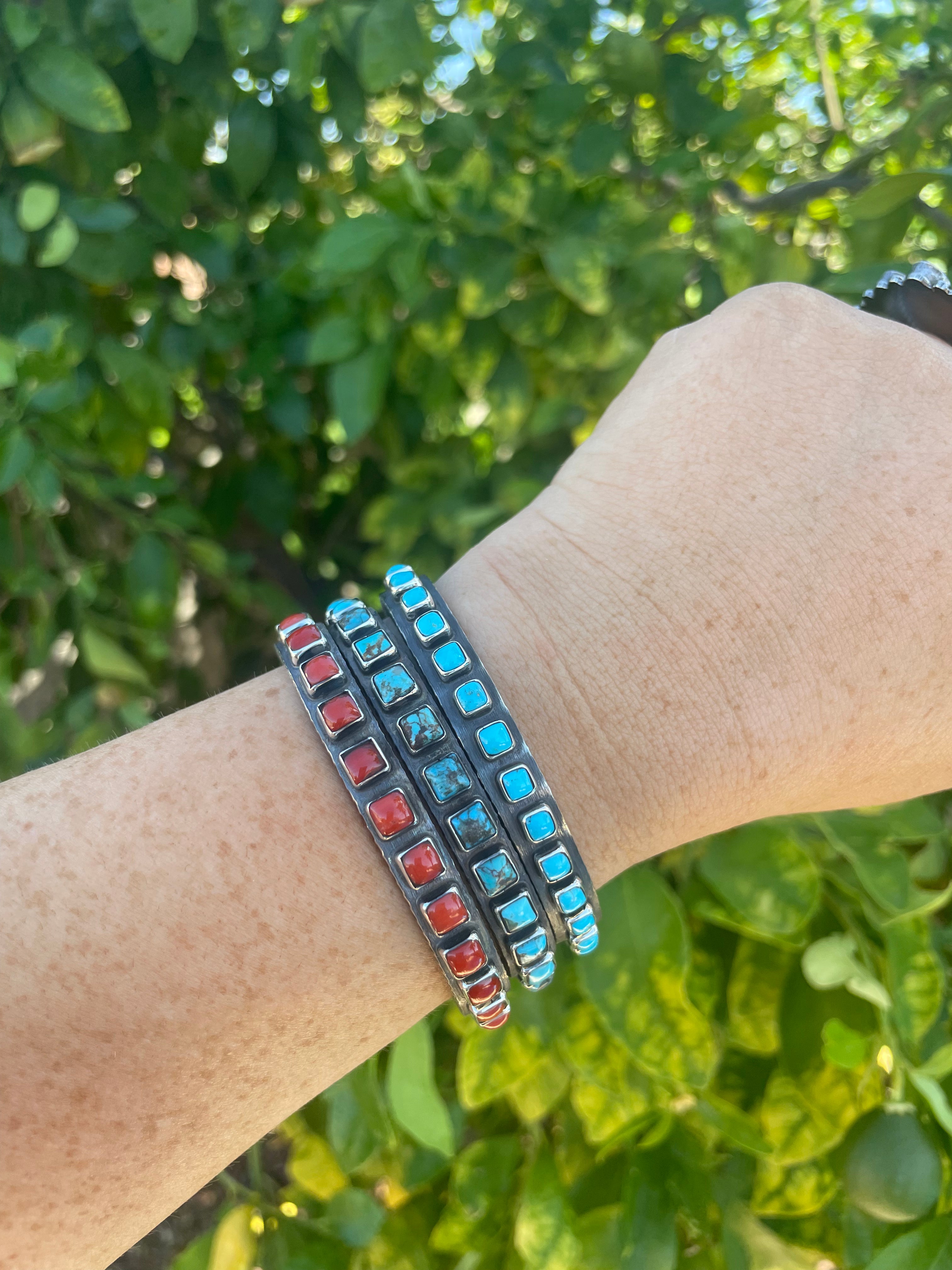 “The Must Have” Navajo Turquoise & Sterling Silver Cuff Bracelet Signed