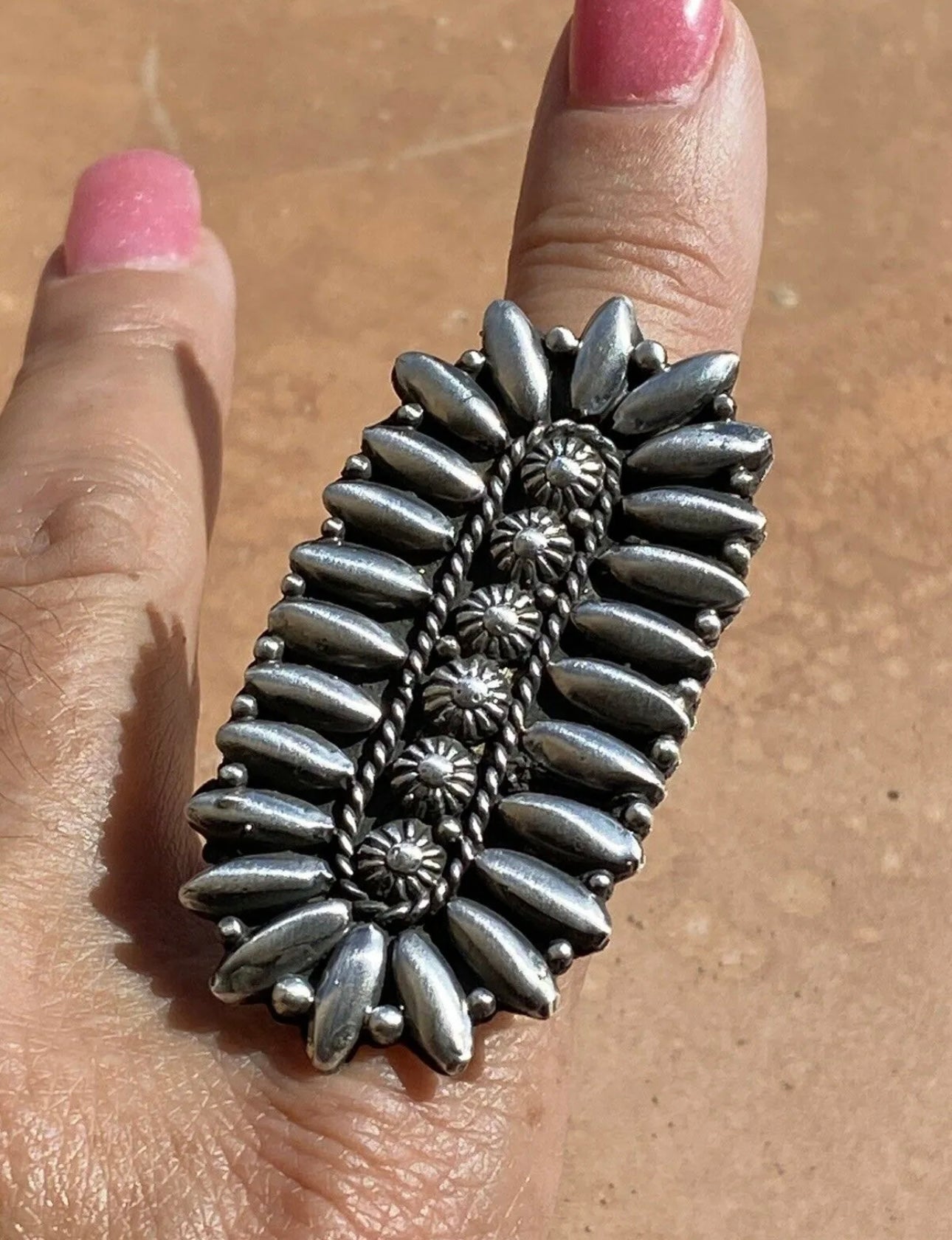 Patrick Yazzie Navajo Sterling Silver Hand Stamped Ring