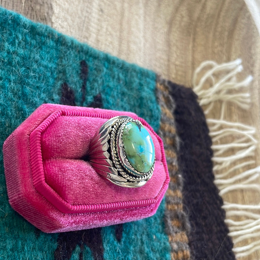 Navajo Sterling Turquoise Ring Size 6.5