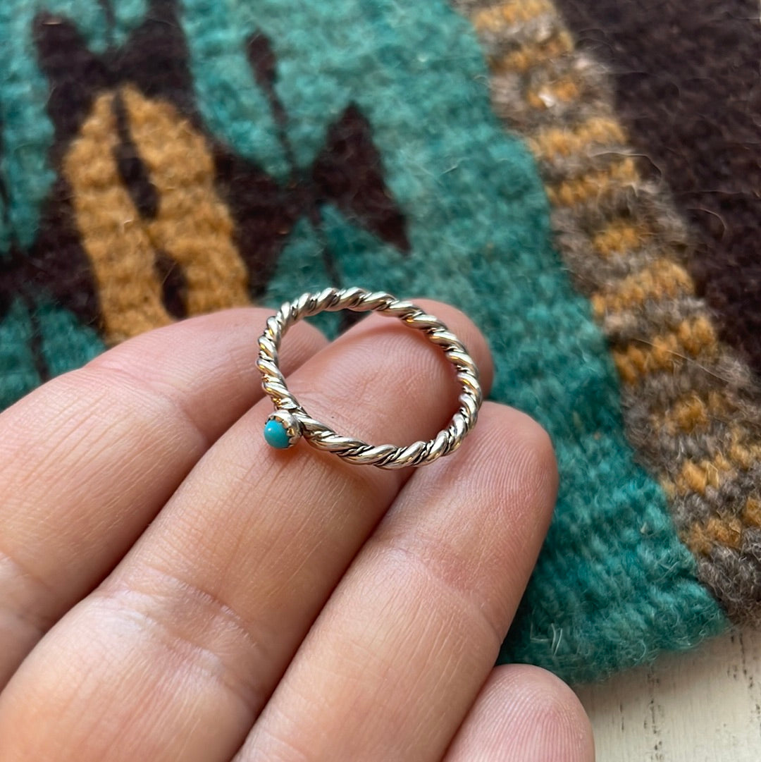 “The Dainty” Navajo Sterling Silver & Turquoise Ring