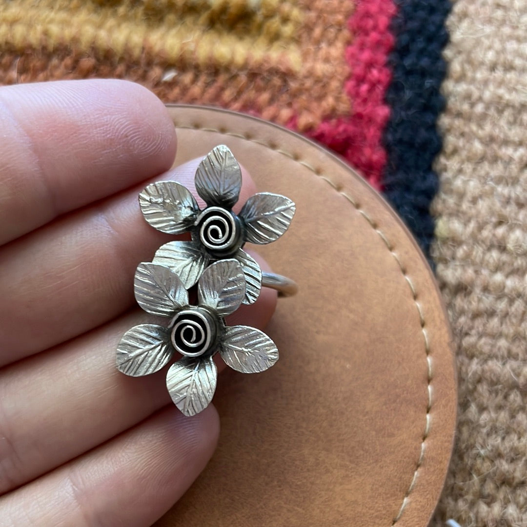 “The Bloom” Handmade Sterling Silver Adjustable Ring