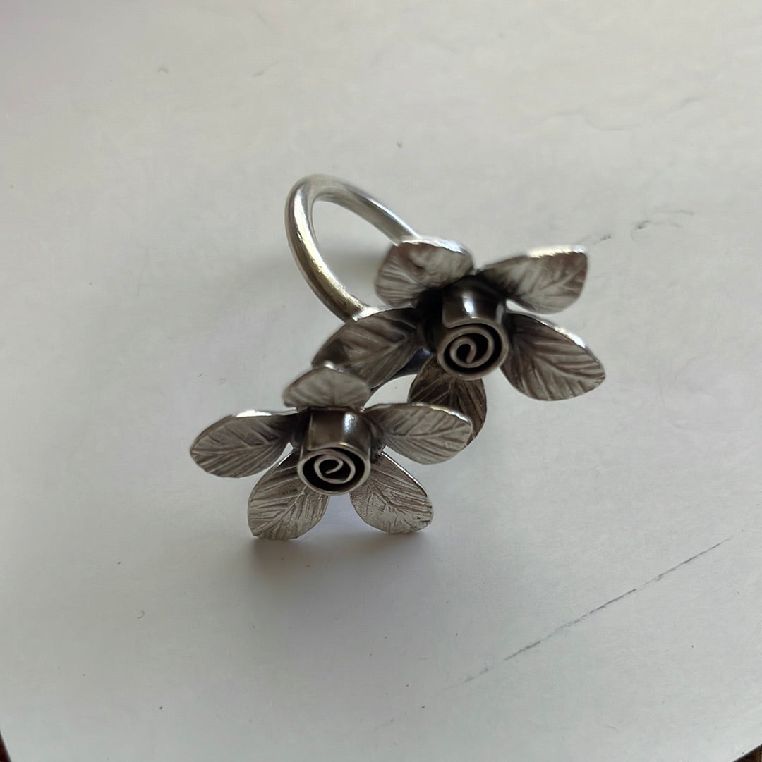 “The Bloom” Handmade Sterling Silver Adjustable Ring