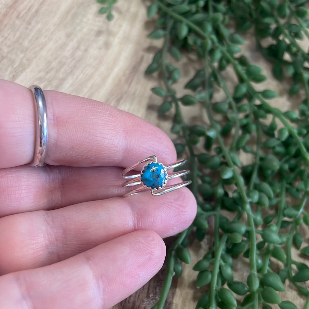 The Mini Navajo Turquoise & Sterling Silver Single Stone Ring