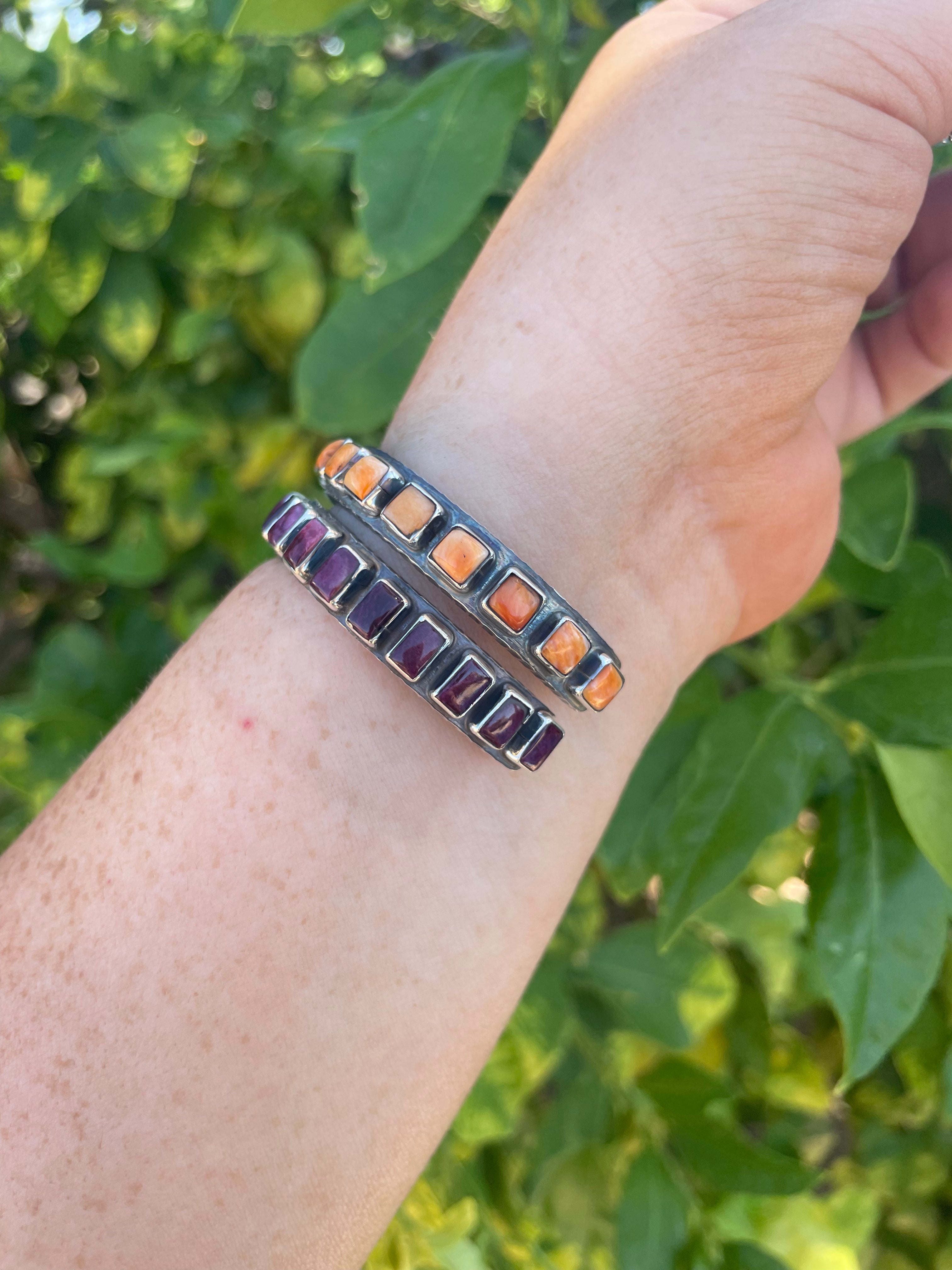 “The Must Have” Navajo Orange Spiny & Sterling Silver Cuff Bracelet Signed