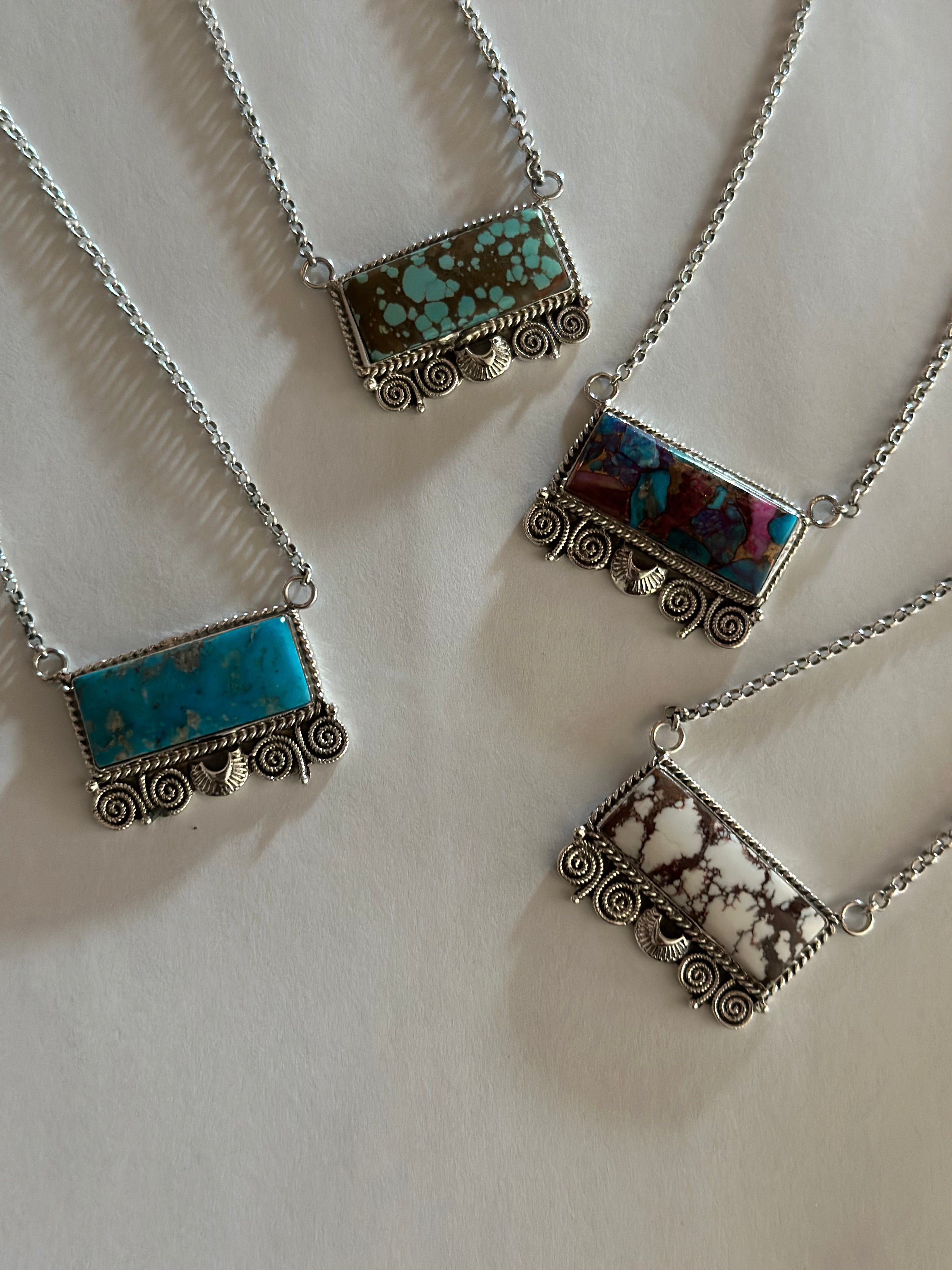 Handmade Sterling Silver Bar Necklaces