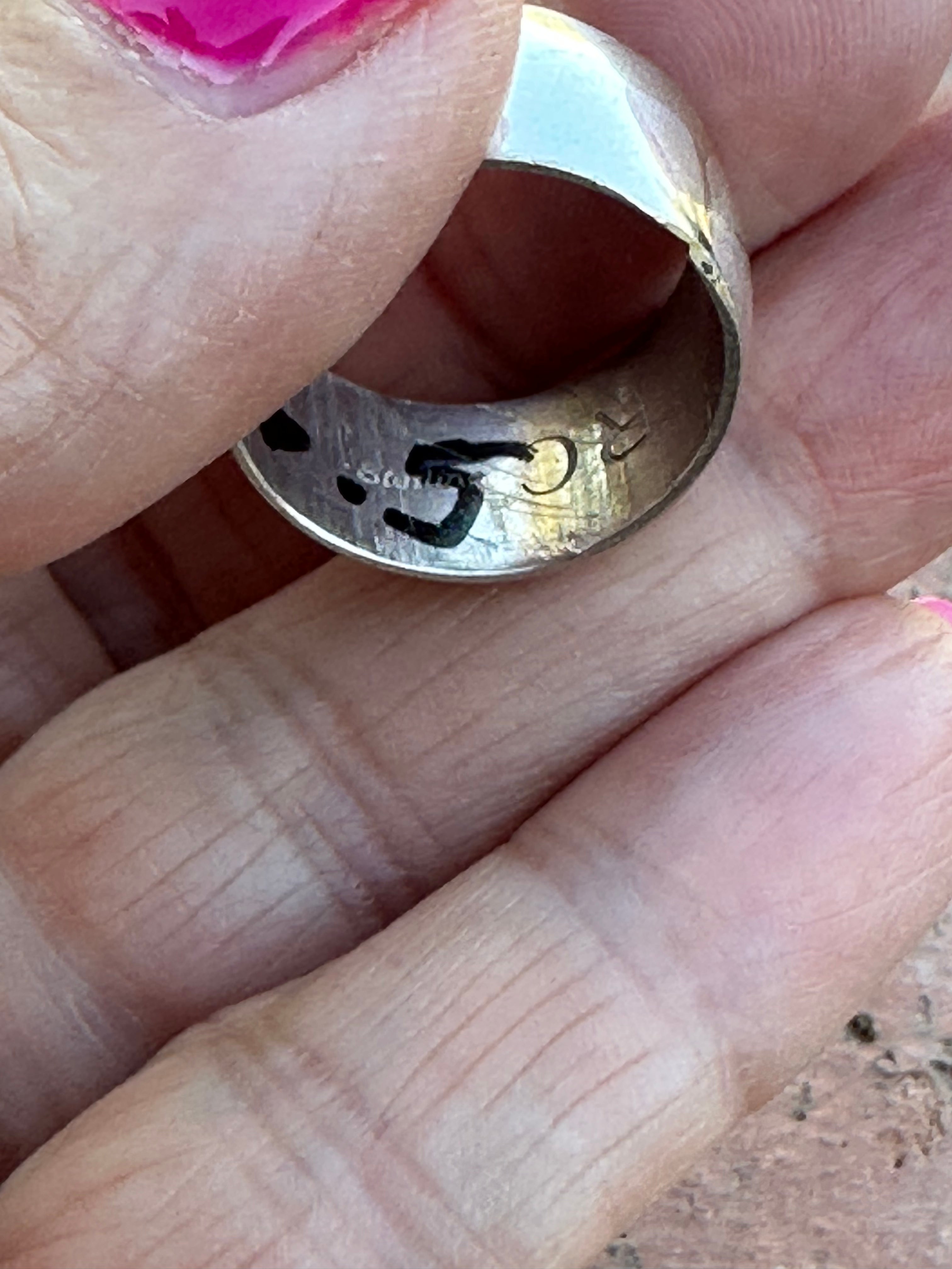 Navajo Sterling Silver Wedding Band Ring