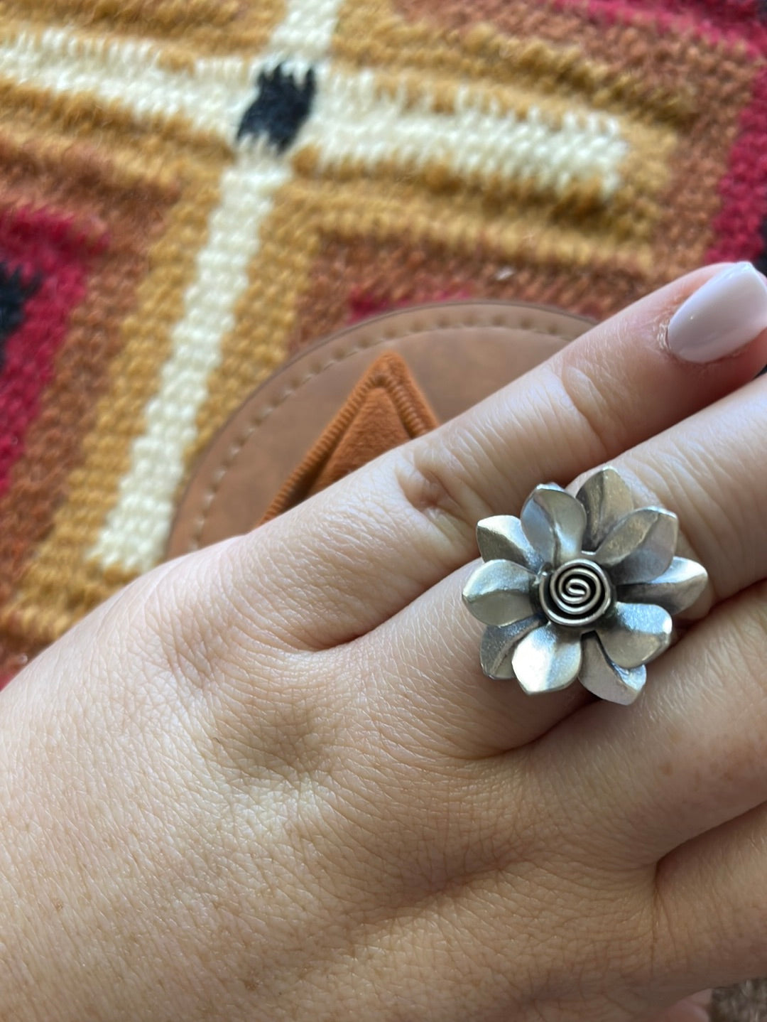 “The Bloom” Handmade Sterling Silver Adjustable Ring