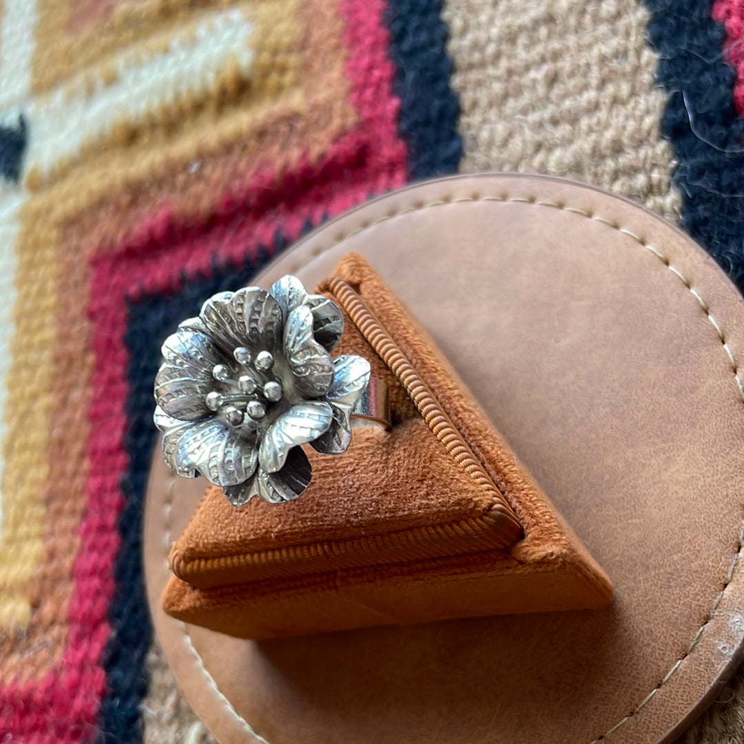 “The Bloom” Handmade Sterling Silver Adjustable Ring