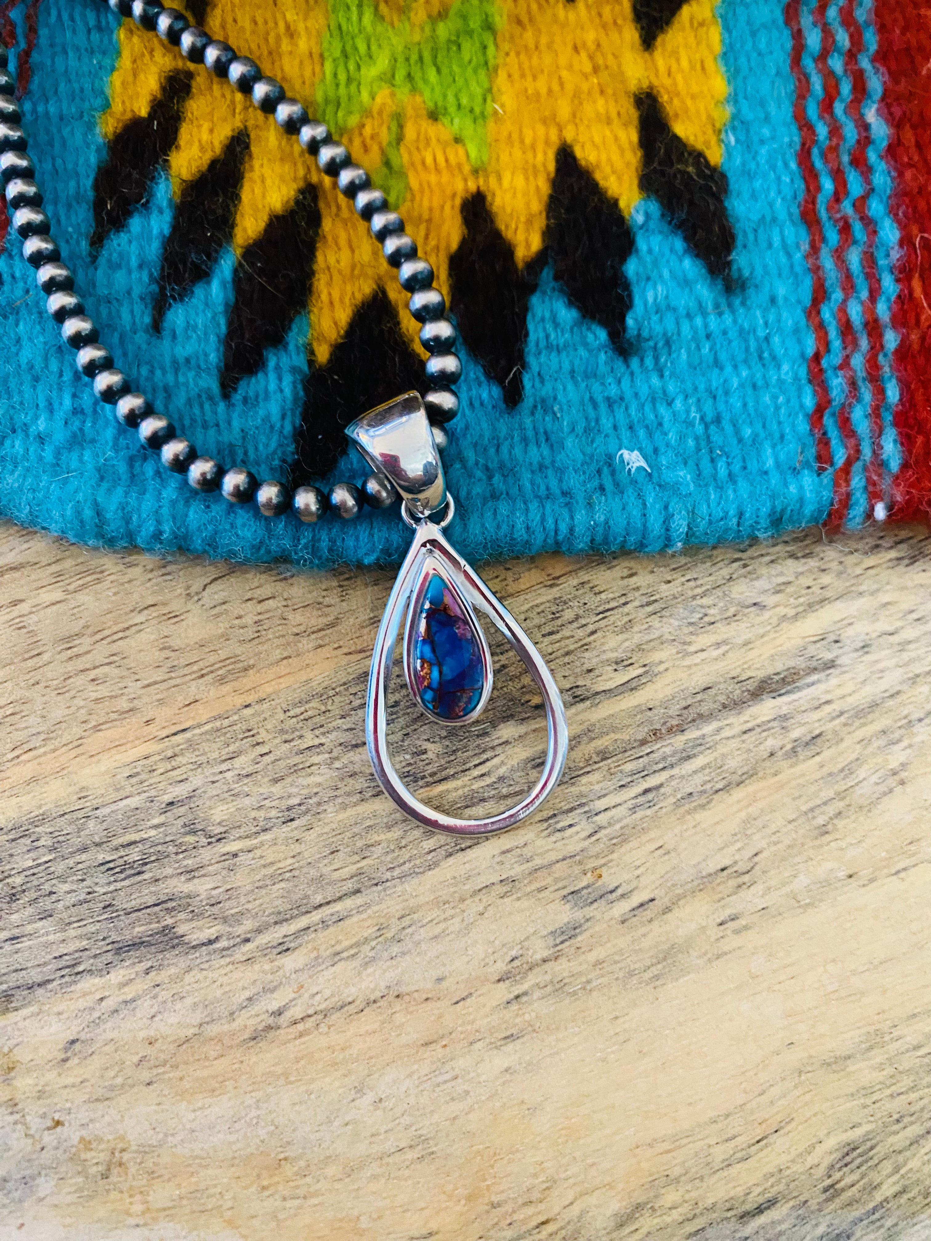 Navajo Sterling Silver & Pink Dream Pendant