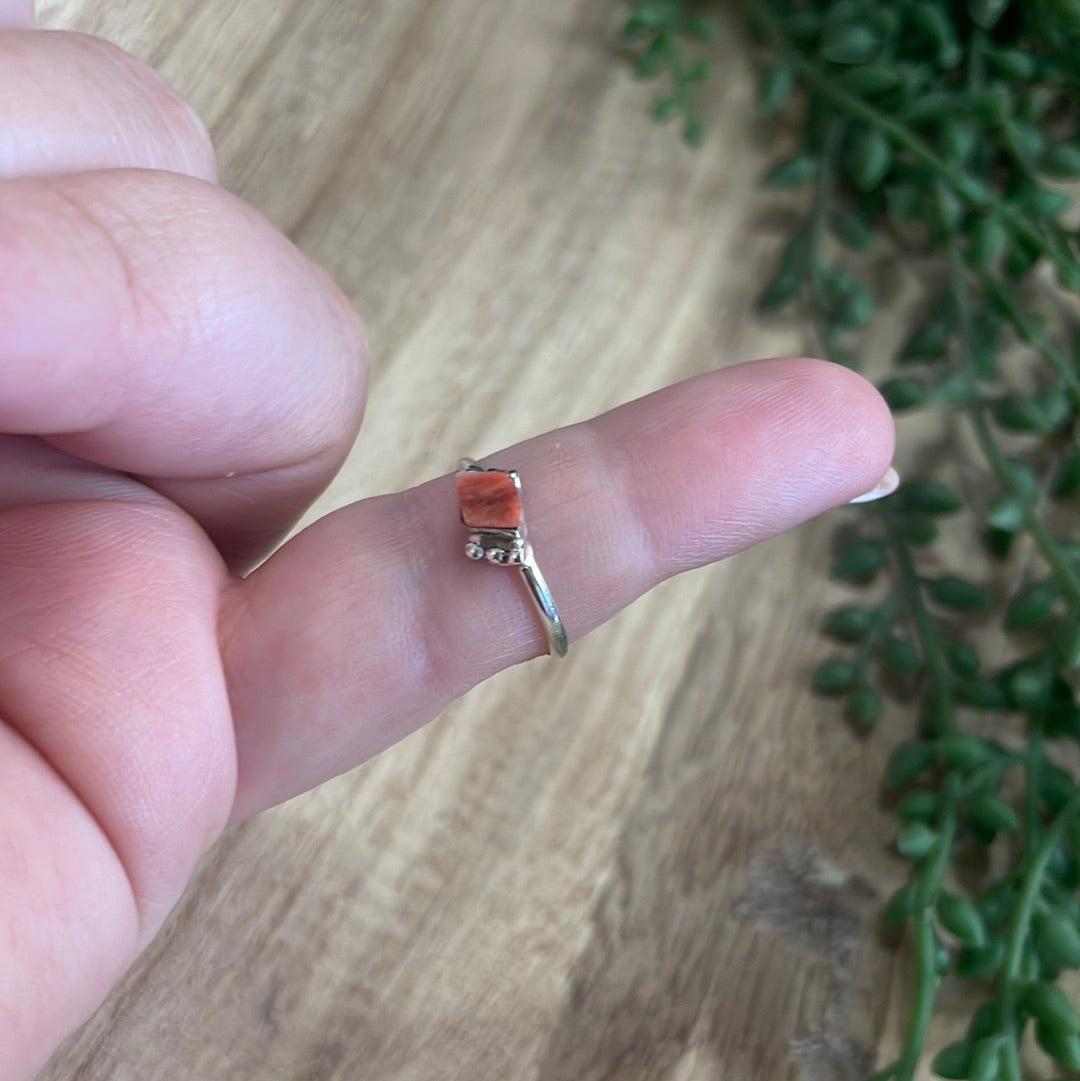 The Mini Navajo Spiny & Sterling Silver Single Stone Ring