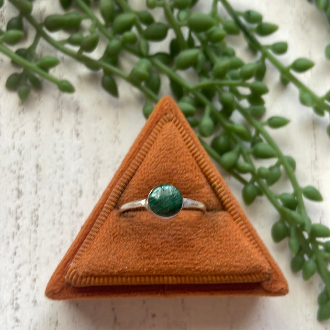 Navajo Sterling Silver & Malachite Mini Ring