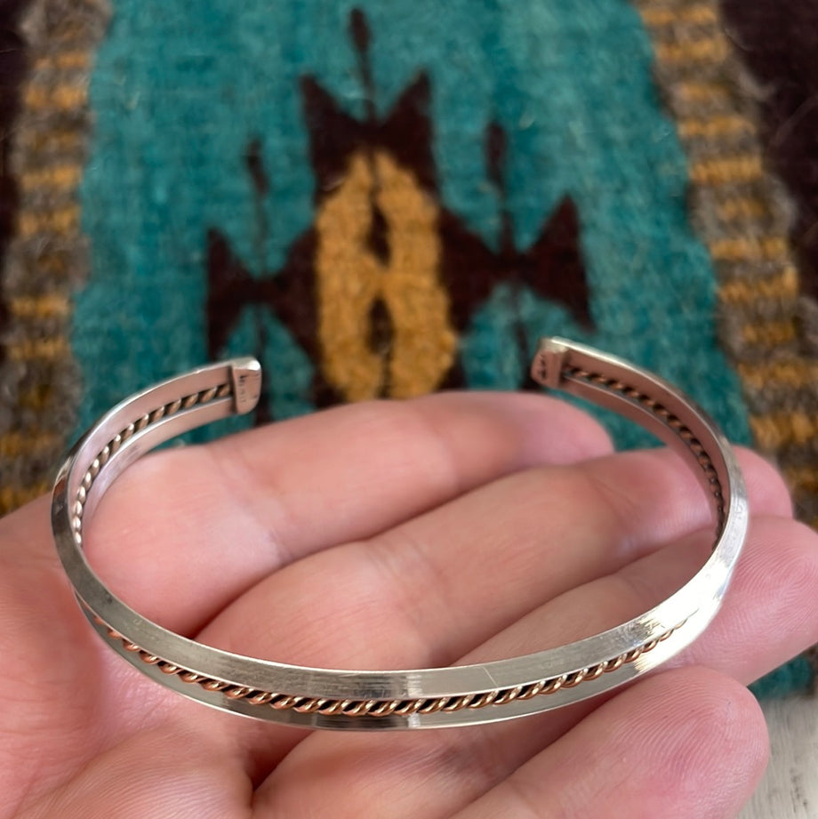 Silver Bracelet, ROD CUFF bracelet, Mila Silver
