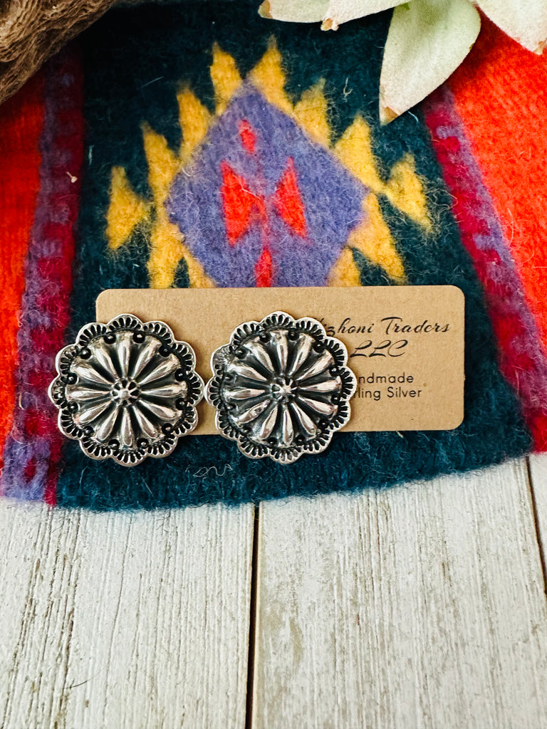 Concho sales stud earrings