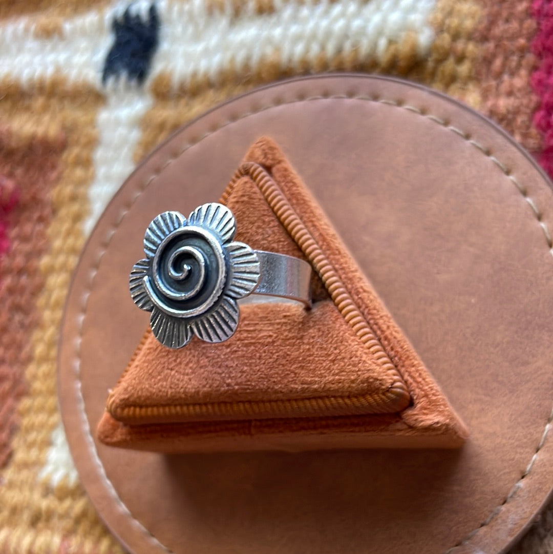 “The Bloom” Handmade Sterling Silver Adjustable Ring