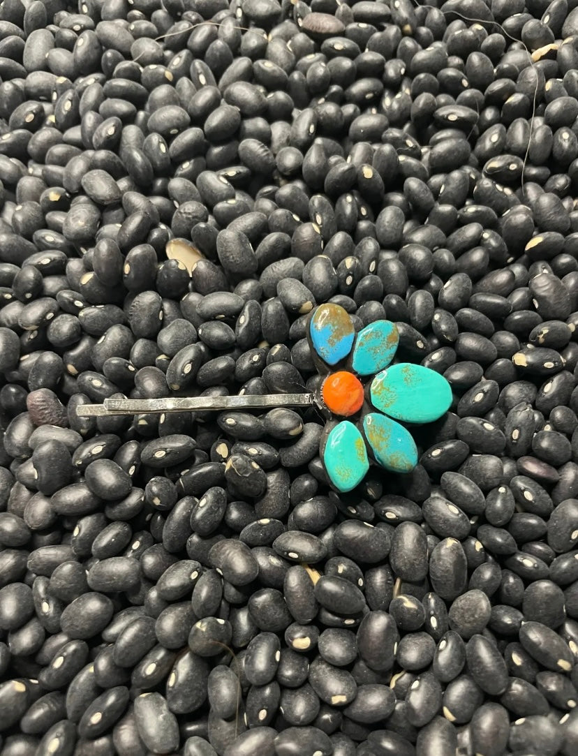 Handmade Clay Turquoise Hair Pin By Kay Lyn