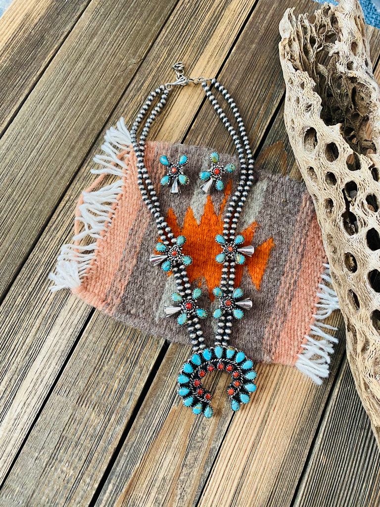 Faux squash blossom deals necklace