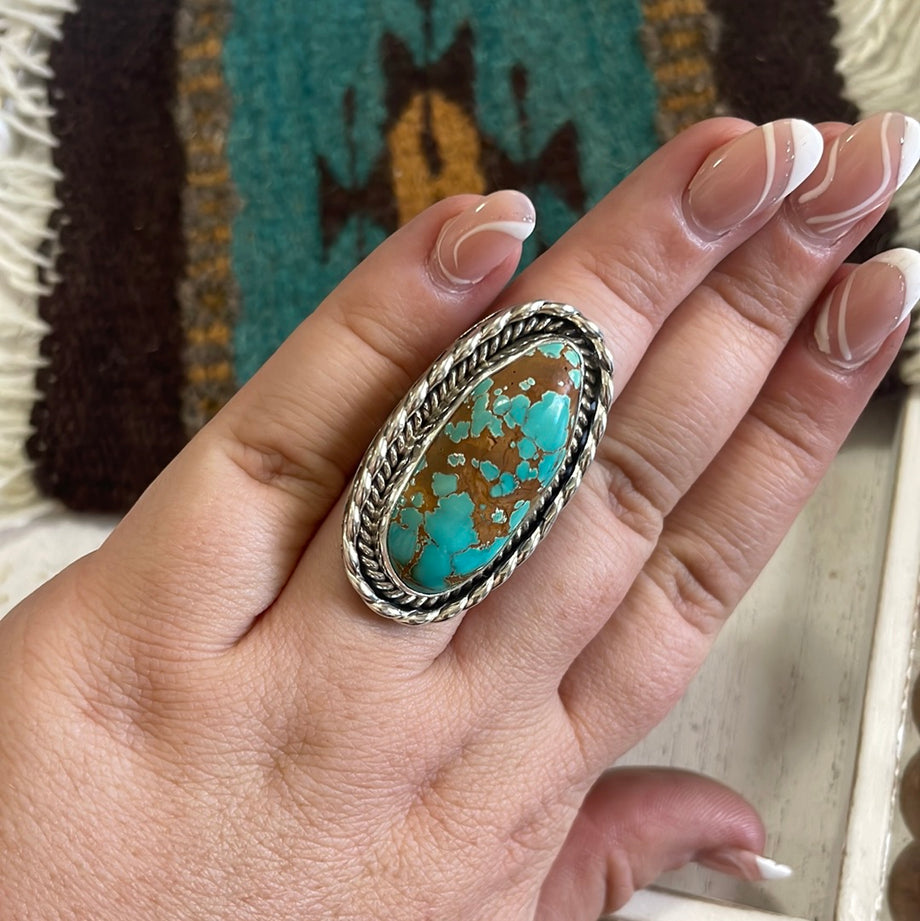 DRAGON EGGS Sterling Silver and Turquoise Navajo Larry Castillo Ring • –  Love Street Vintage