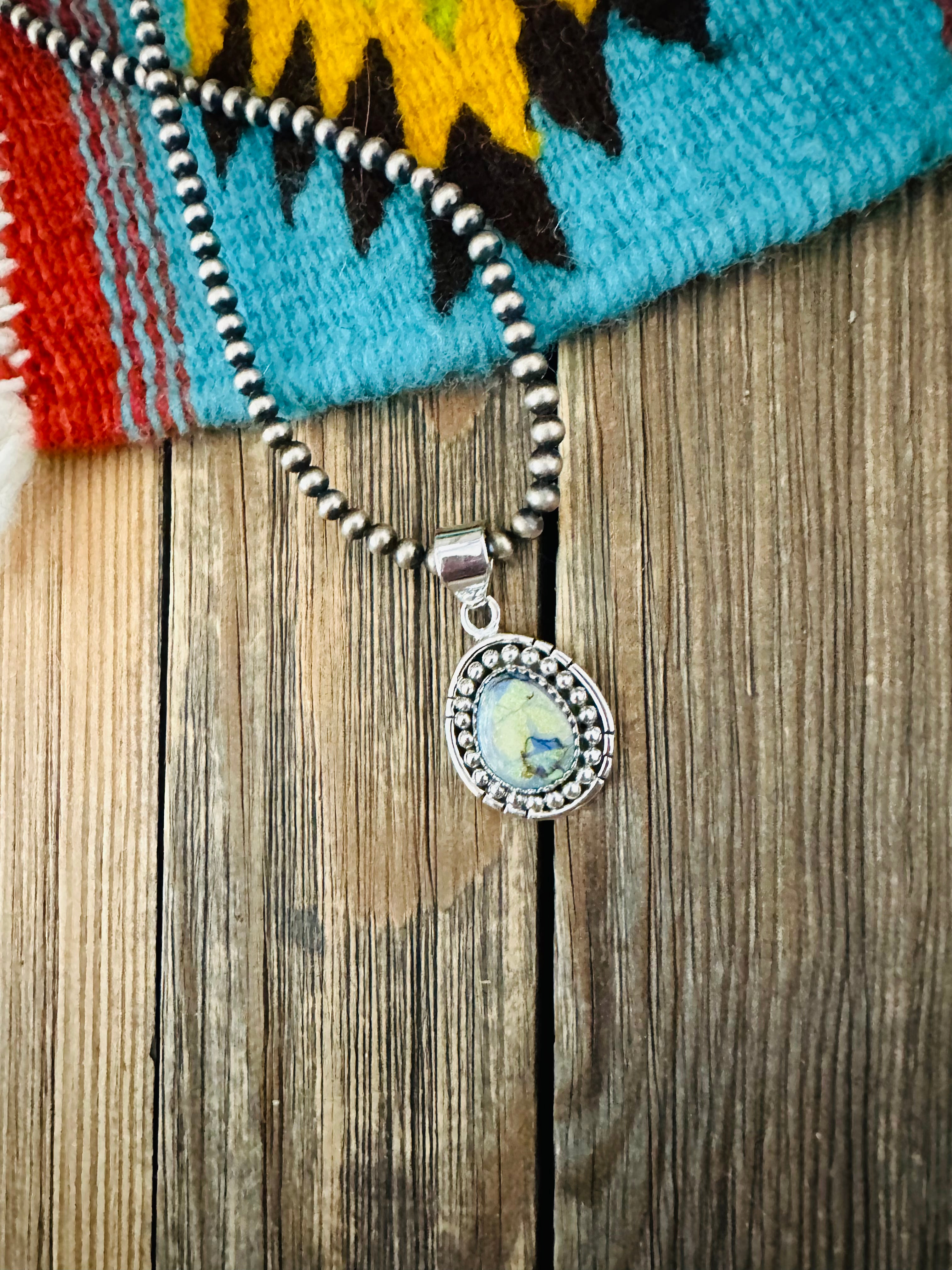 Handmade Sterling Silver & Opal Pendant