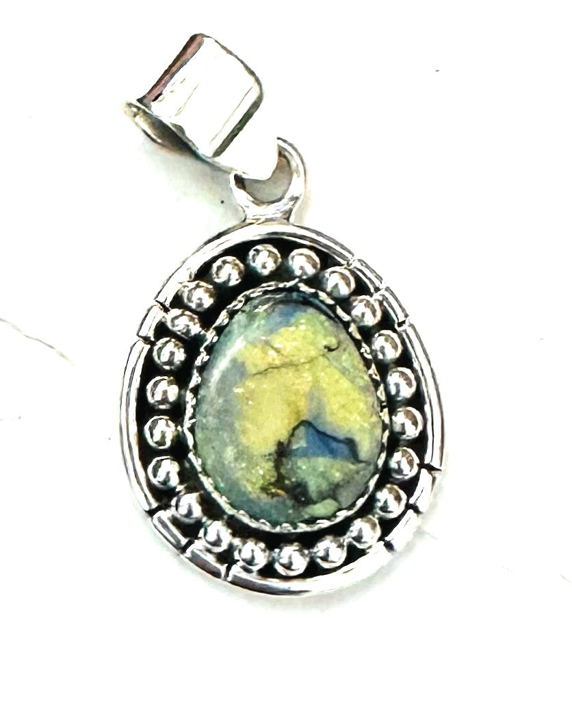 Handmade Sterling Silver & Opal Pendant