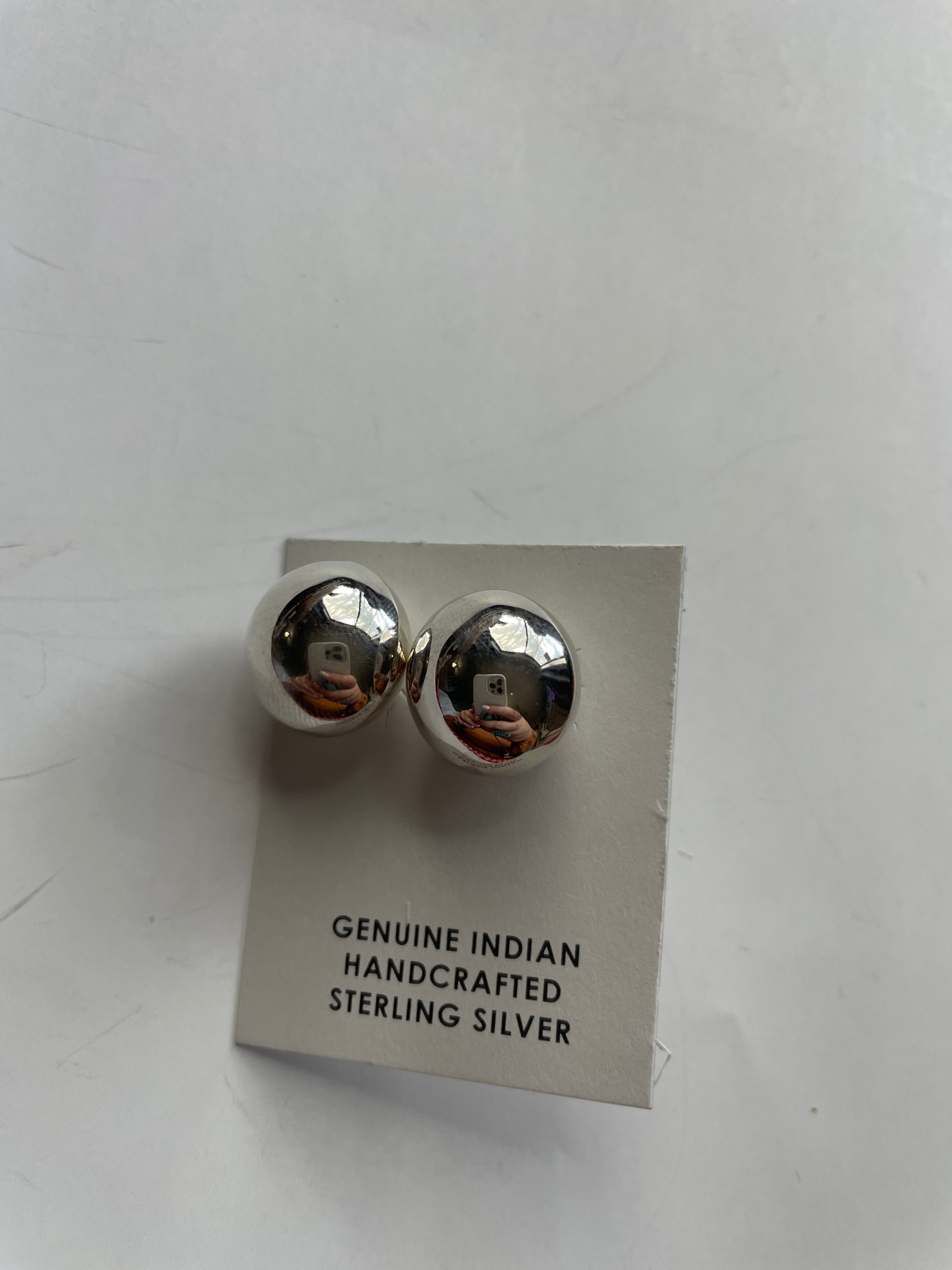 Navajo Sterling Silver Stud Earrings 12mm