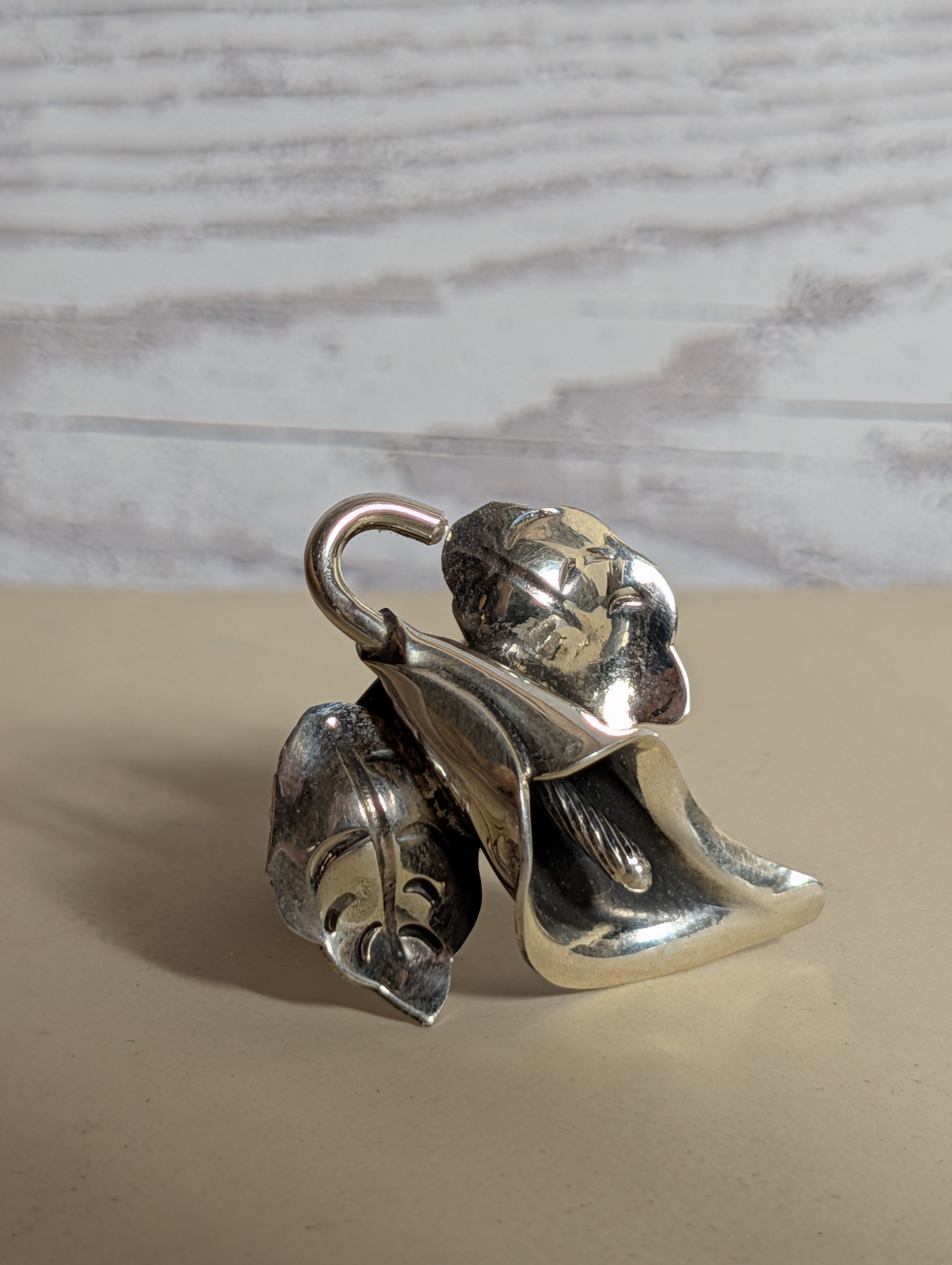 Blooming Calla Lily Sterling Silver Adjustable Ring