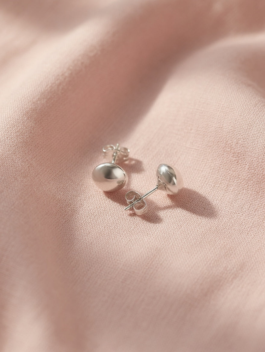 Classic 6mm Sterling Silver Stud Earrings