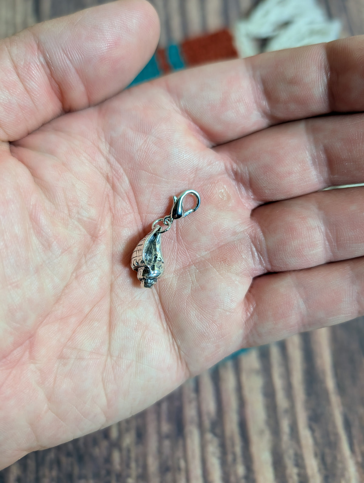 Handcrafted Sea Shell Ocean Charm Sterling Silver