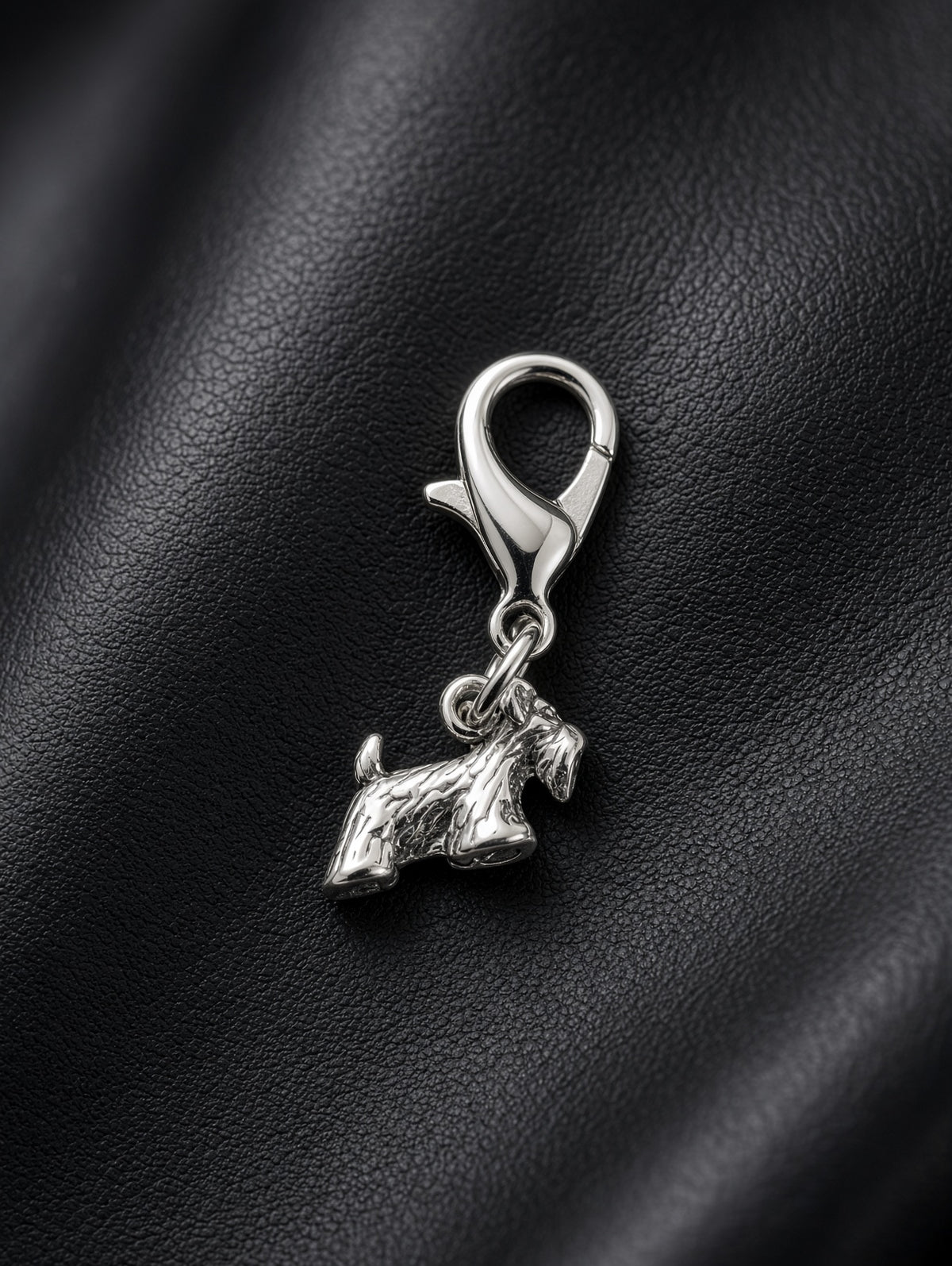 Handcrafted Mini Scottish Terrier Dog Charm Sterling Silver